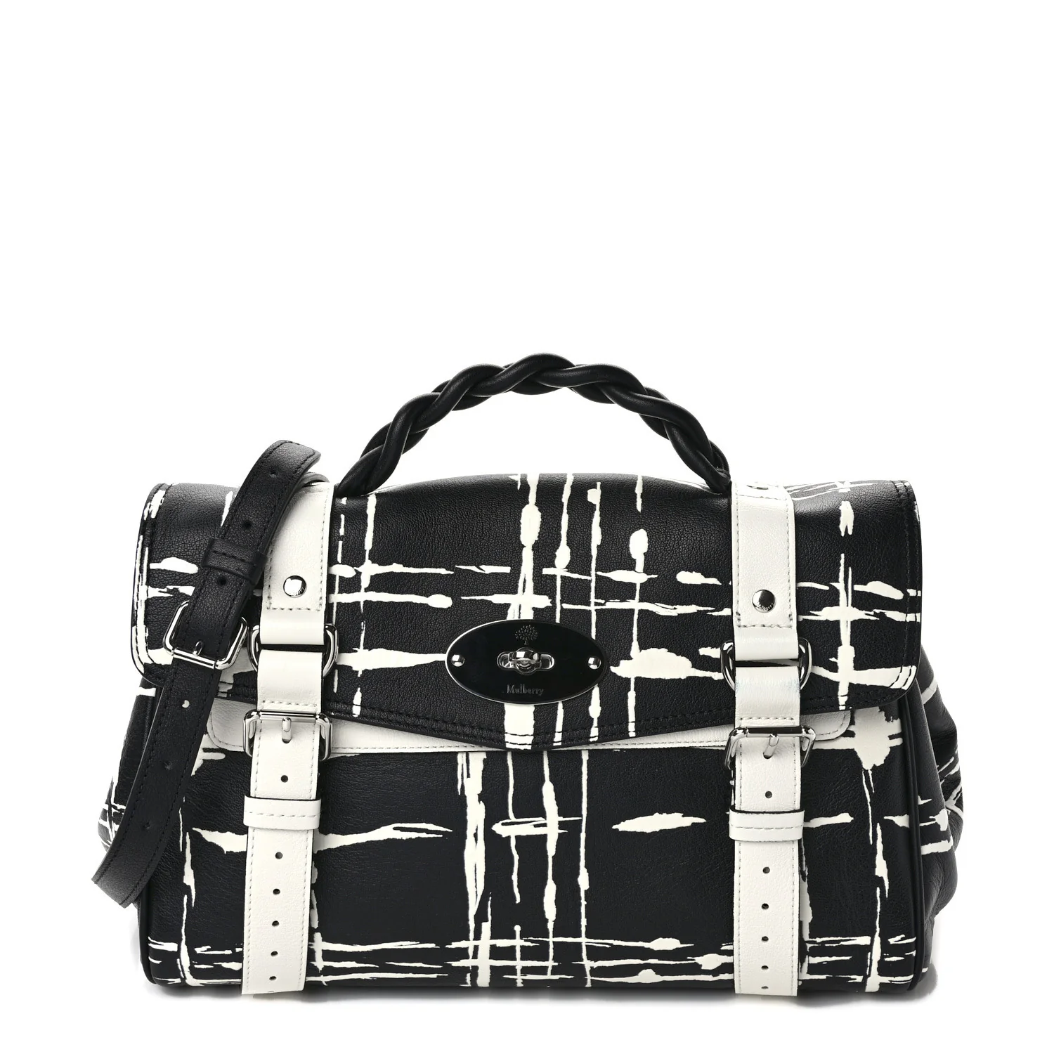 Polished Buffalo Check Printed Medium Alexa Black White