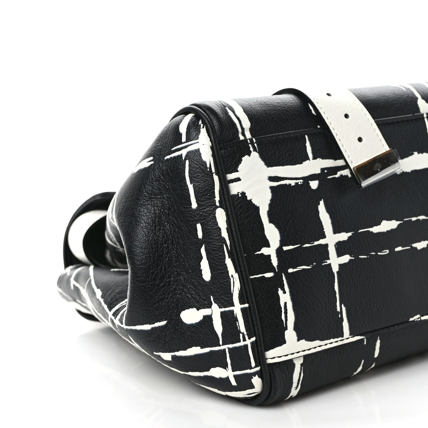 Polished Buffalo Check Printed Medium Alexa Black White - Image 7