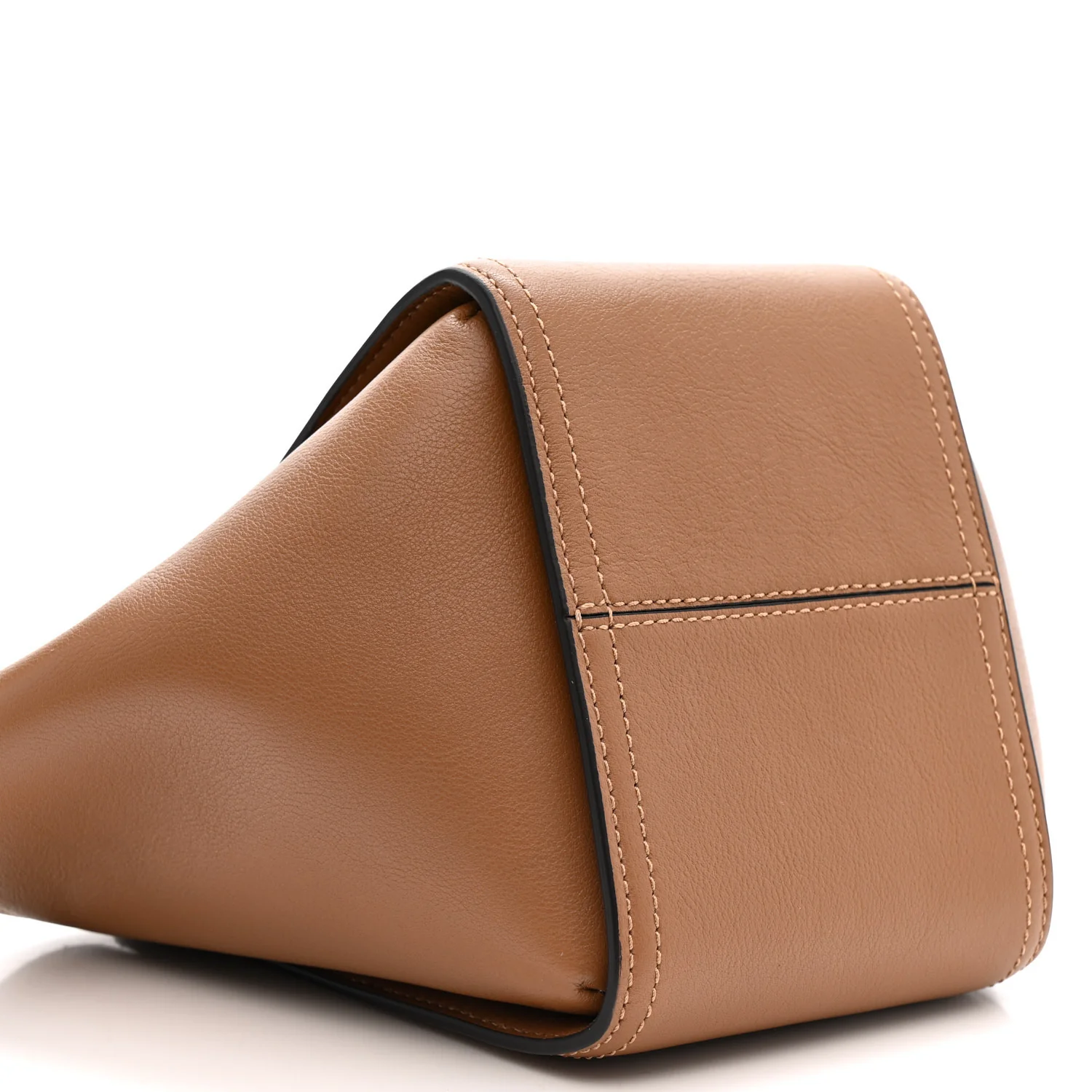 Silky Calfskin Mini Rider's Top Handle Bag Teak - Image 9