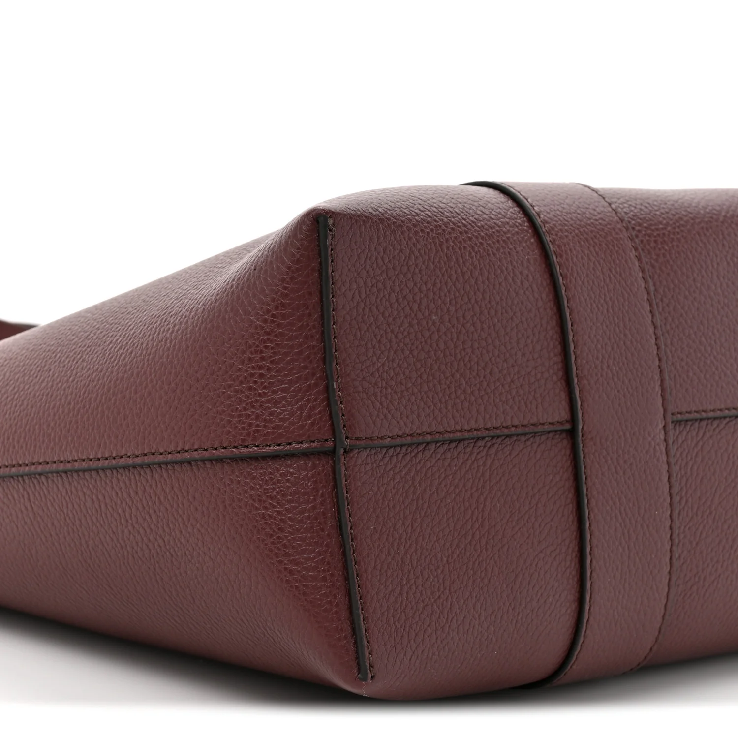 Small Classic Grain Bayswater Tote Burgundy Oxford Blue - Image 10