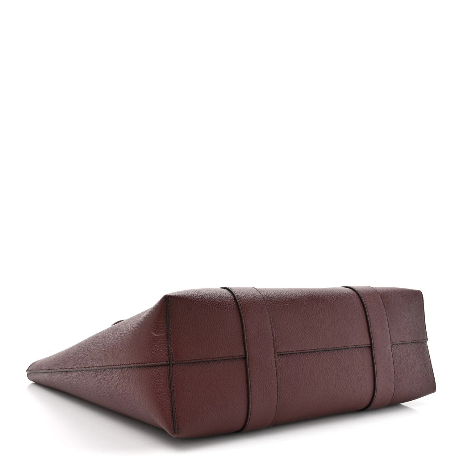 Small Classic Grain Bayswater Tote Burgundy Oxford Blue - Image 5