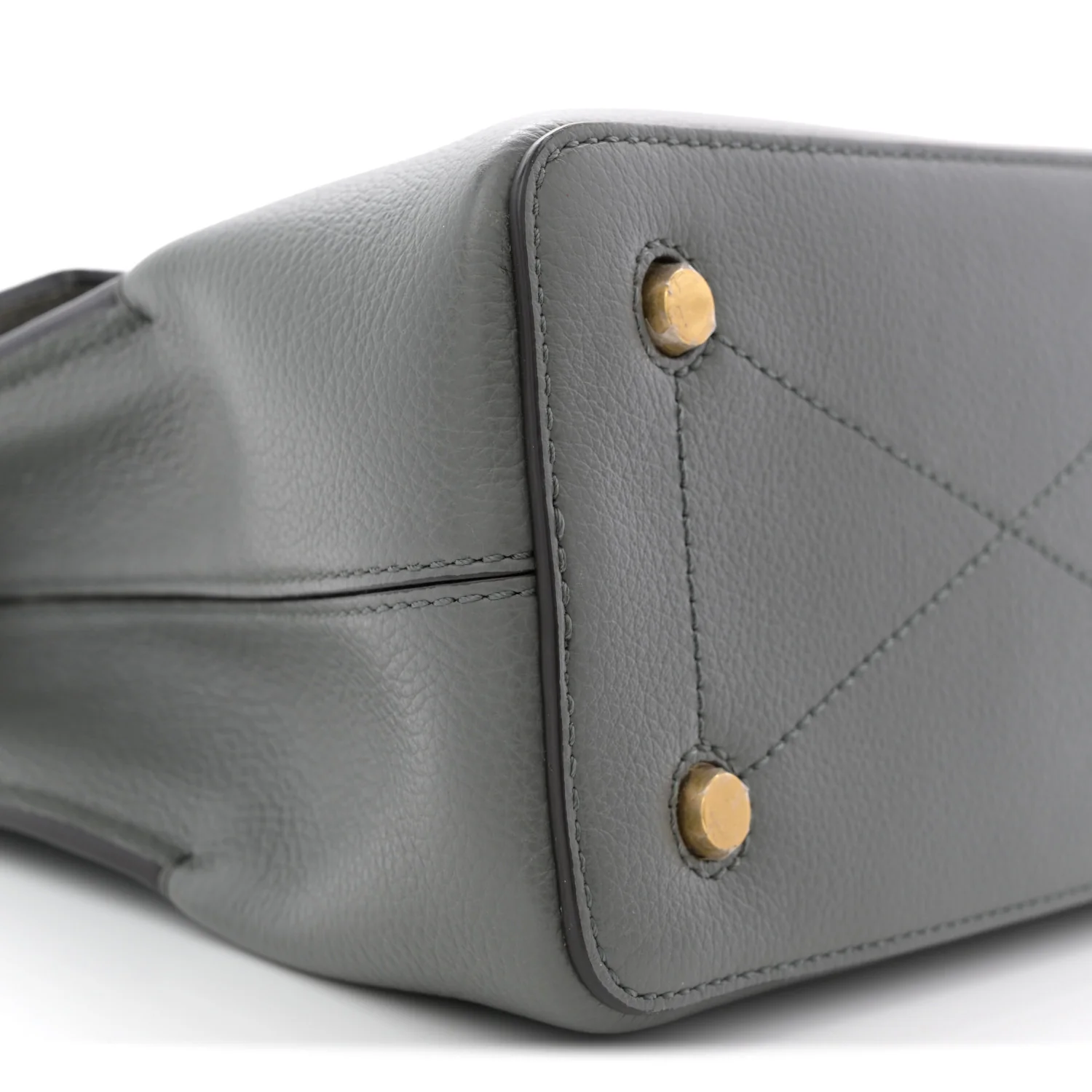 Small Classic Grain Calfskin Mini Seaton Grey - Image 14
