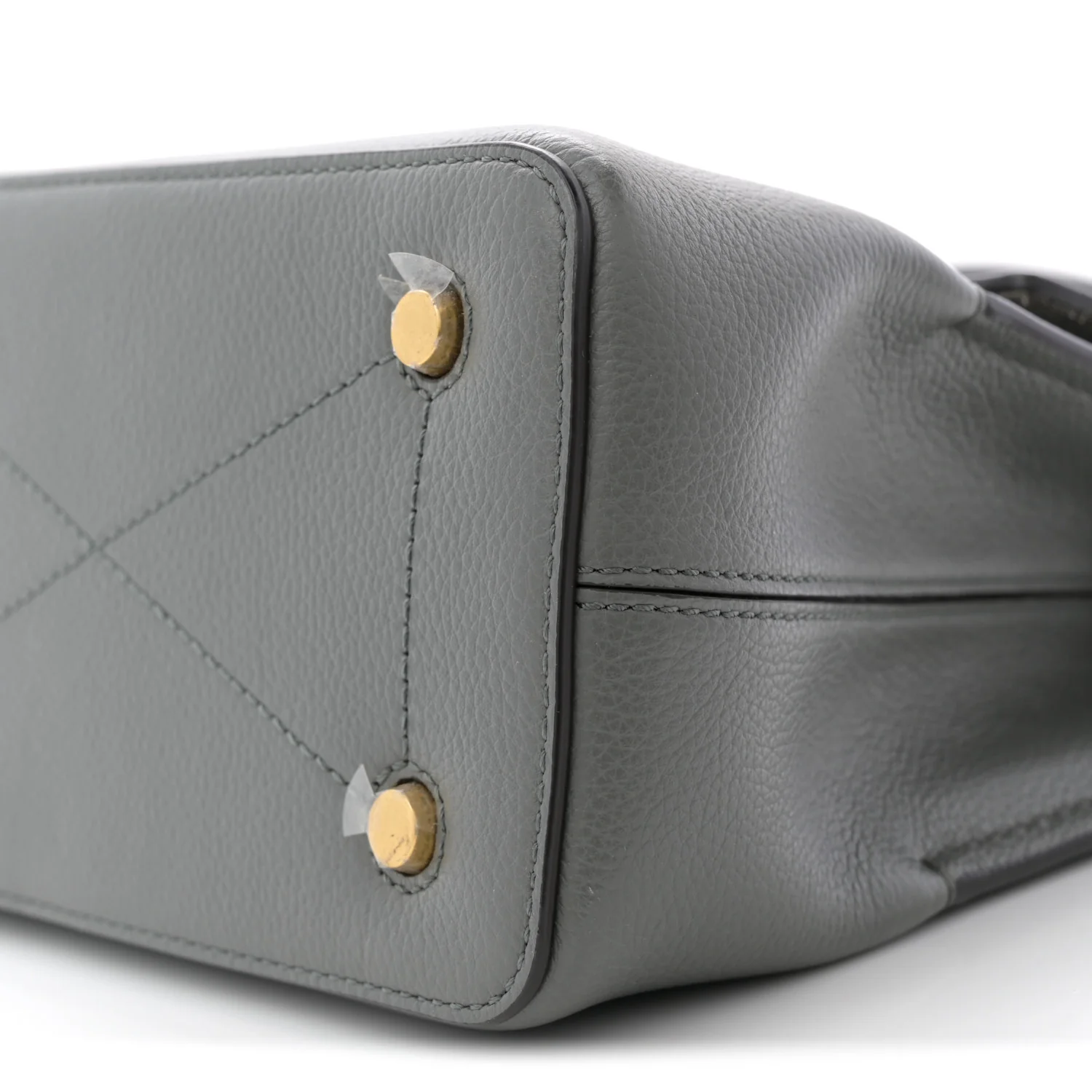 Small Classic Grain Calfskin Mini Seaton Grey - Image 16