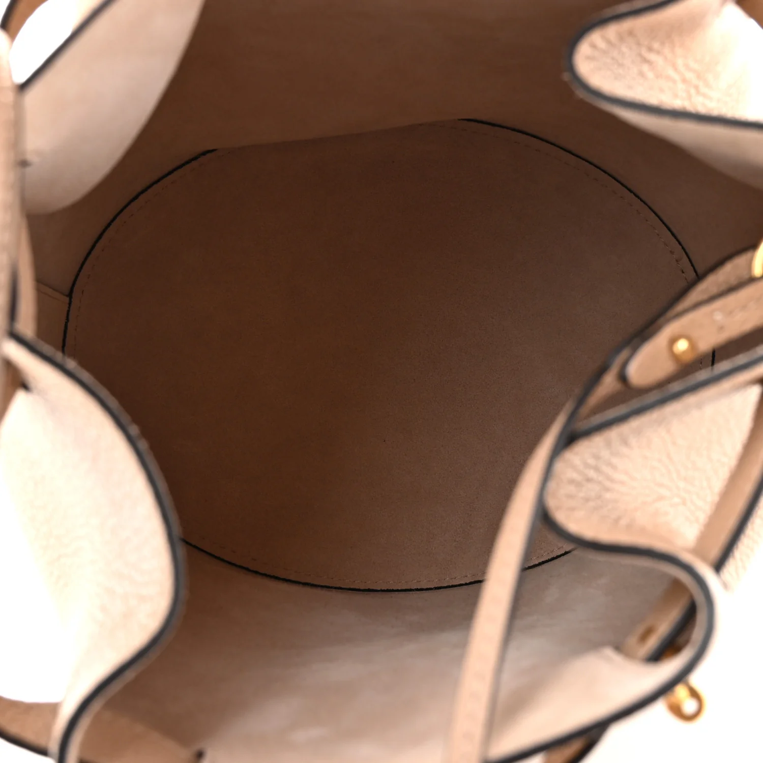 Small Classic Grain Calfskin Small Abbey Bucket Bag Rosewater - Image 6
