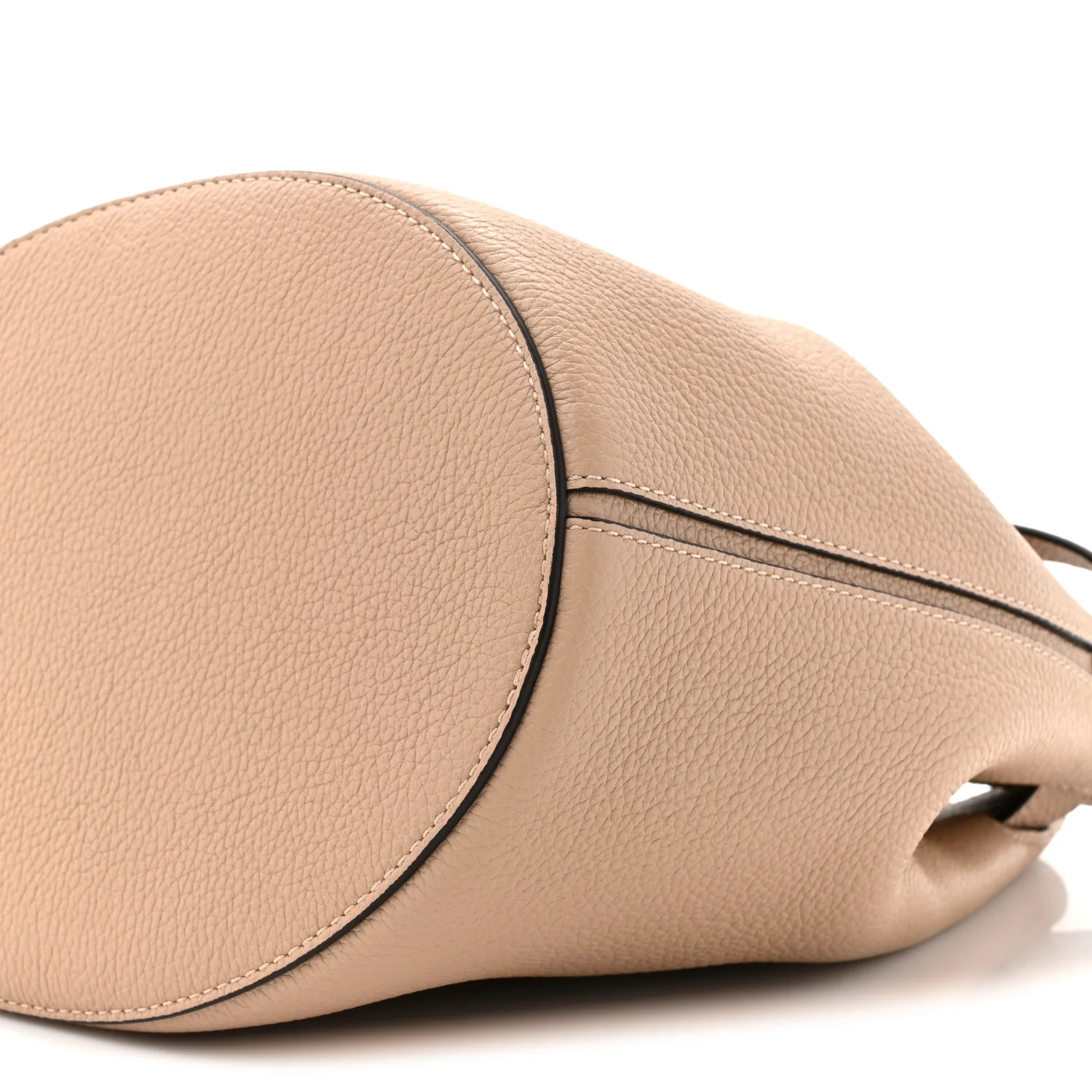 Small Classic Grain Calfskin Small Abbey Bucket Bag Rosewater - Image 9