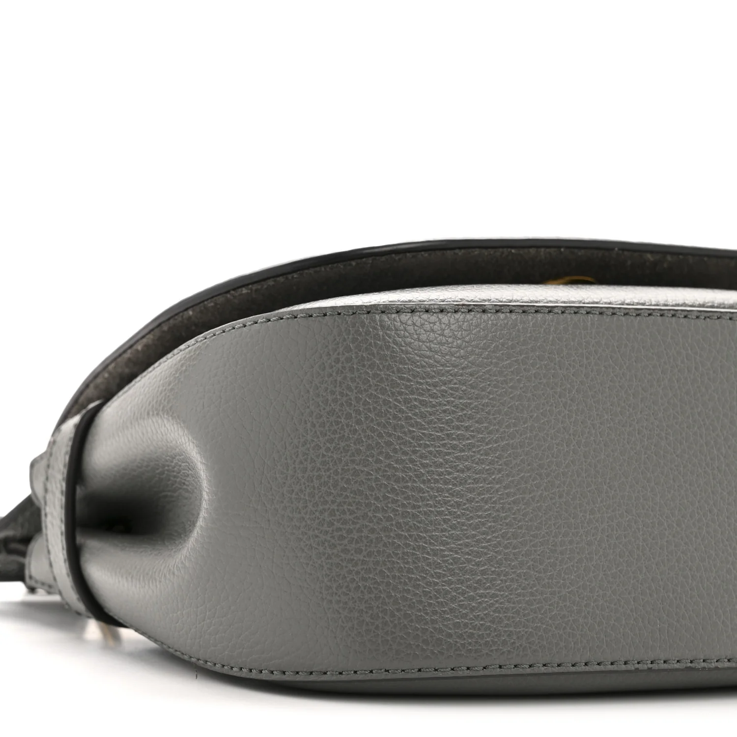 Small Classic Grain Calfskin Small Amberley Satchel Charcoal - Image 10