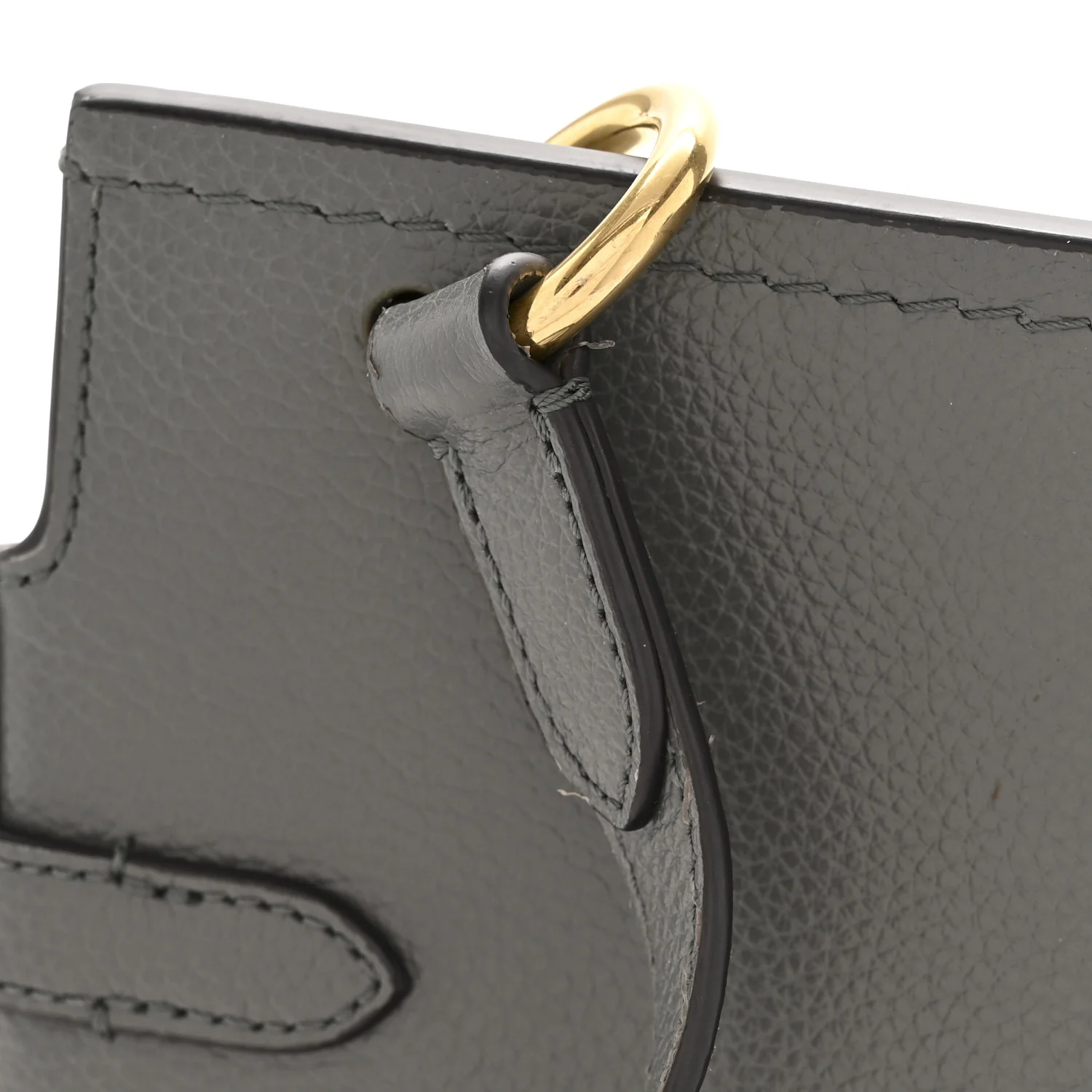 Small Classic Grain Calfskin Small Amberley Satchel Charcoal - Image 15