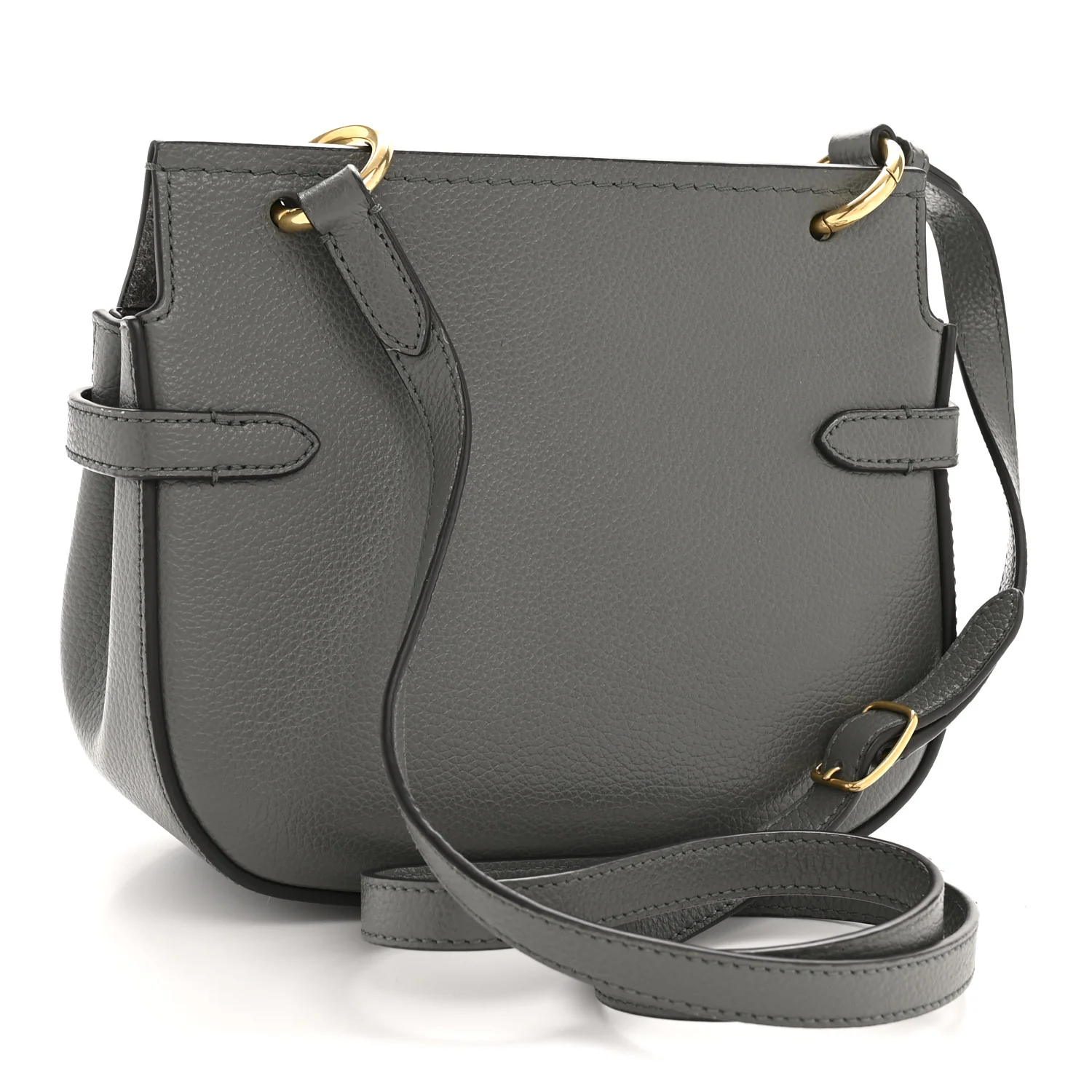 Small Classic Grain Calfskin Small Amberley Satchel Charcoal - Image 3