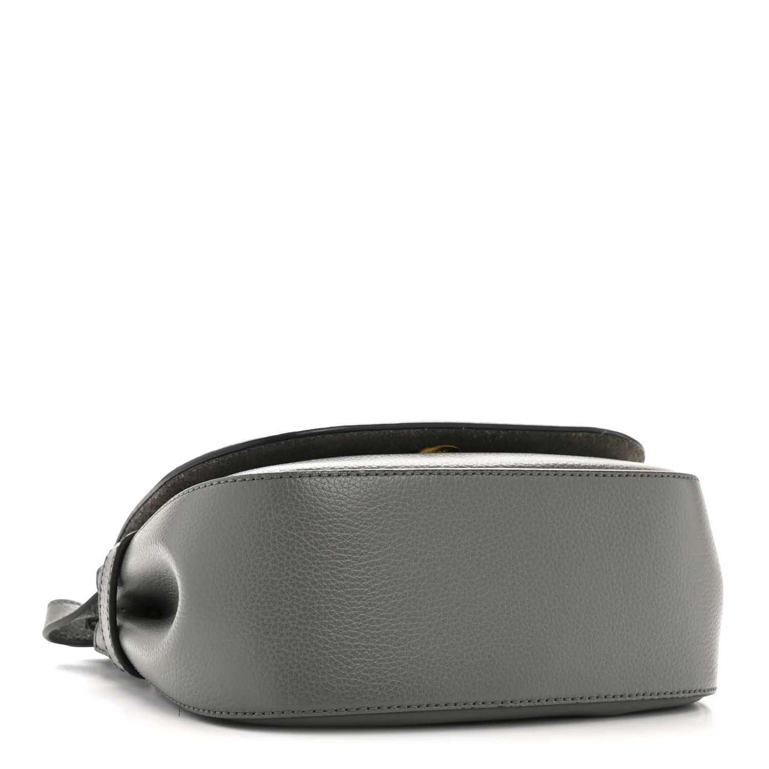 Small Classic Grain Calfskin Small Amberley Satchel Charcoal - Image 4