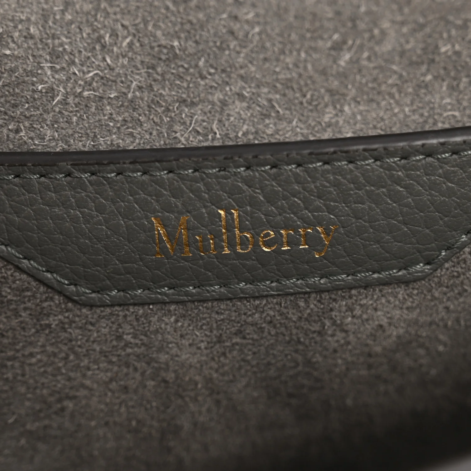 Small Classic Grain Calfskin Small Amberley Satchel Charcoal - Image 6