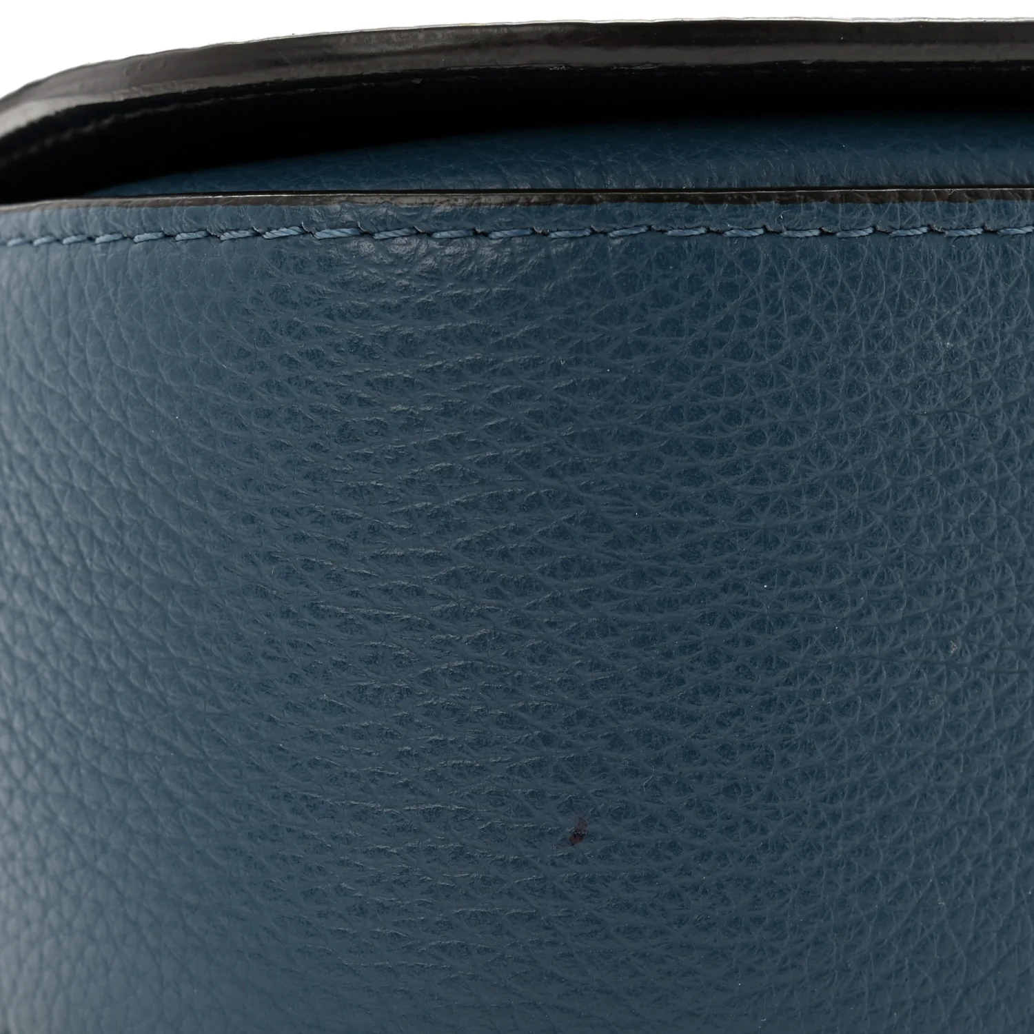 Small Classic Grain Calfskin Small Darley Satchel Blue - Image 10