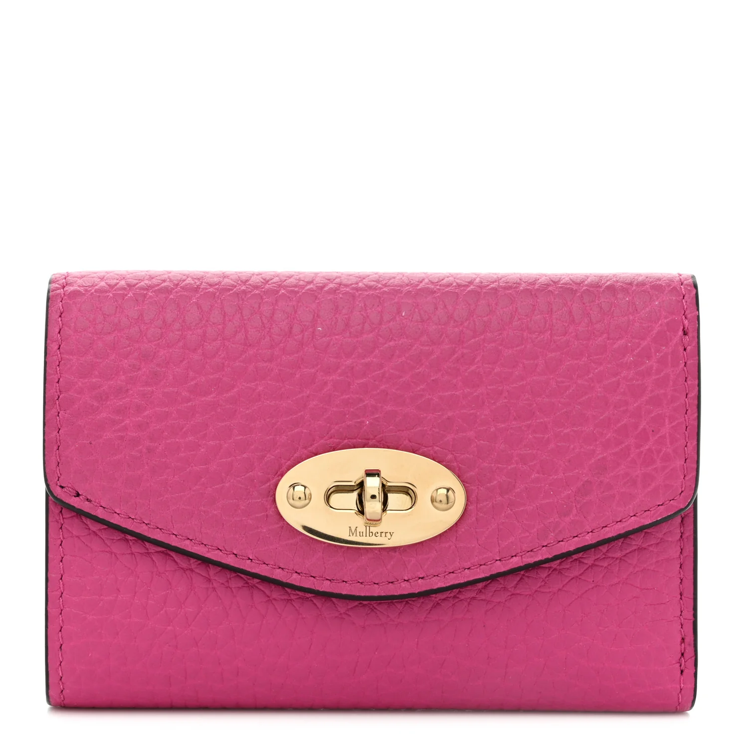 Small Classic Grain Darley Folded Multi-Card Wallet Mulberry Pink