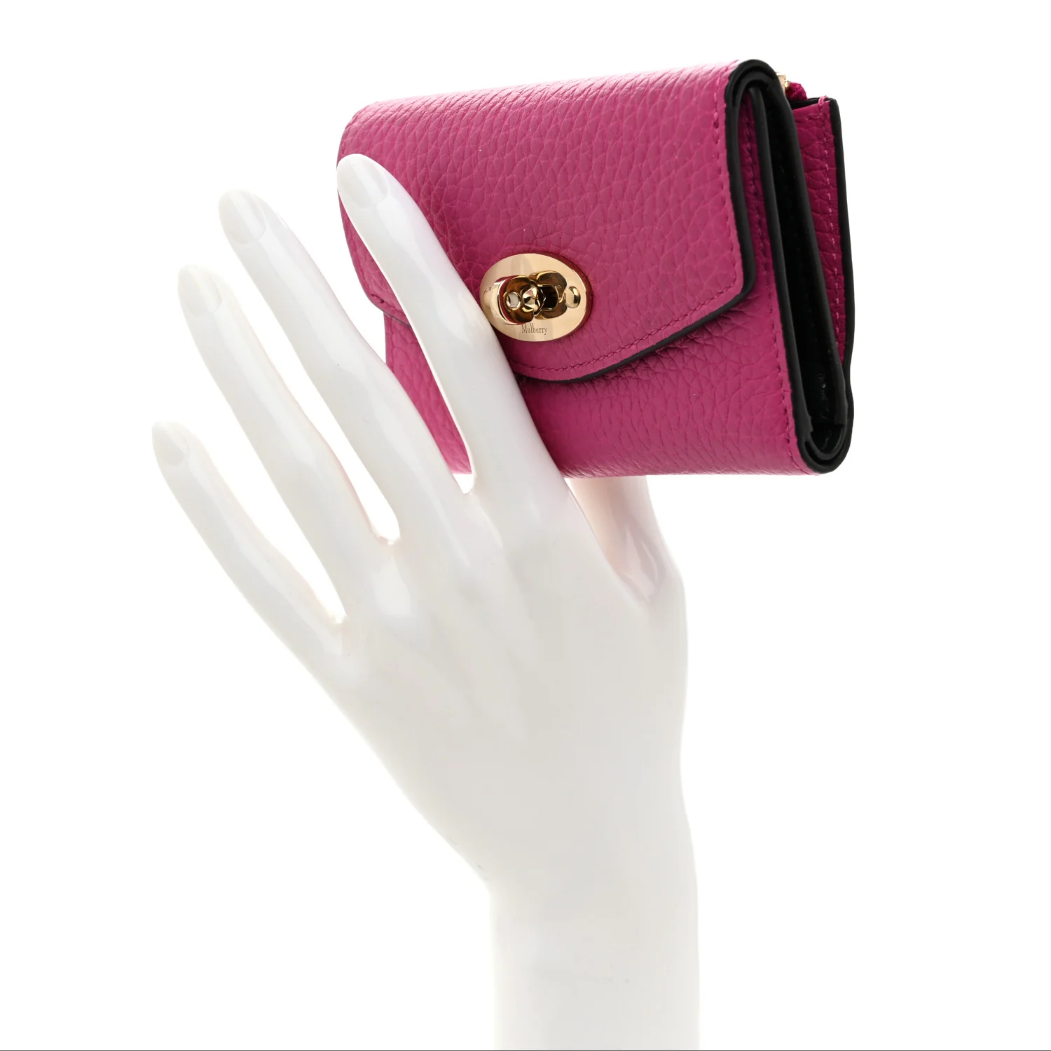 Small Classic Grain Darley Folded Multi-Card Wallet Mulberry Pink - Image 2