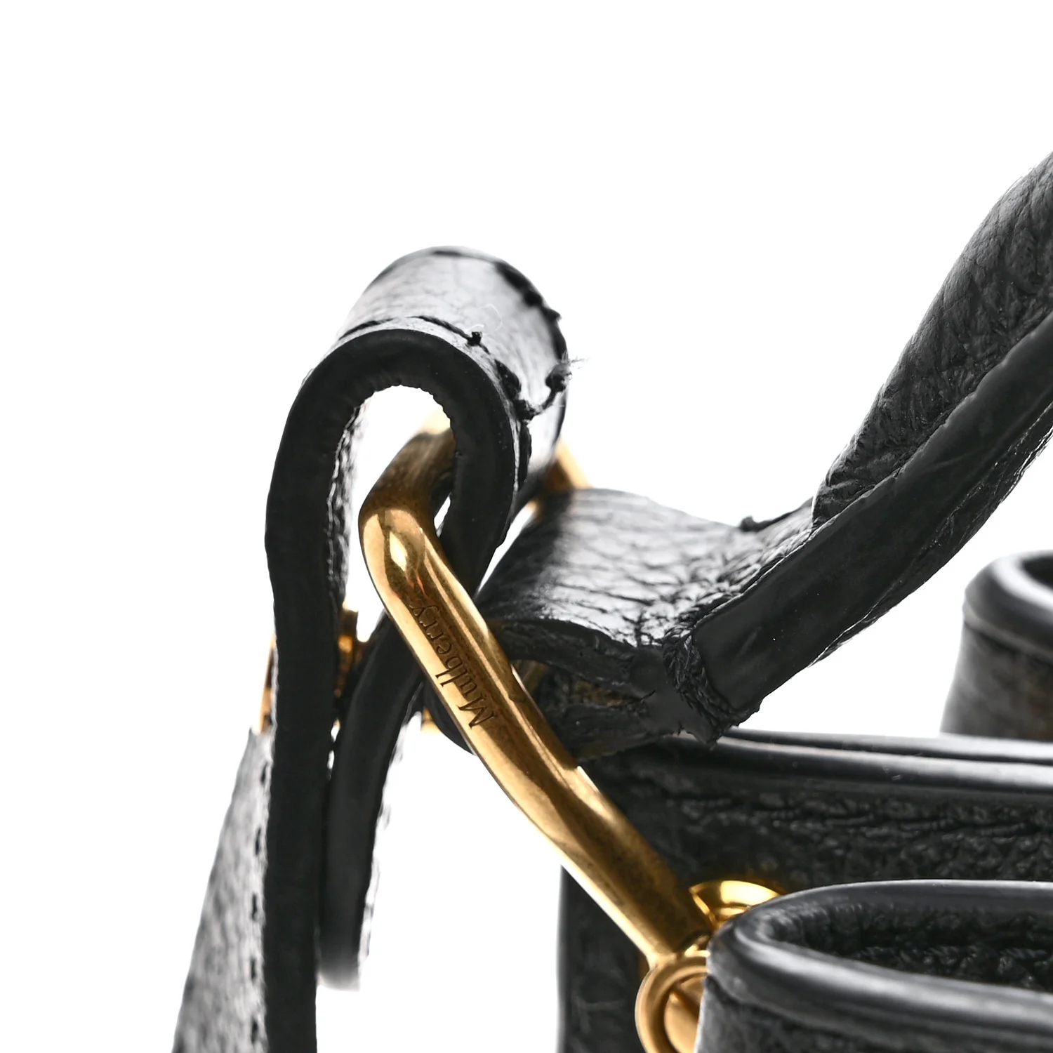 Small Classic Grain Islington Bucket Bag Black - Image 11