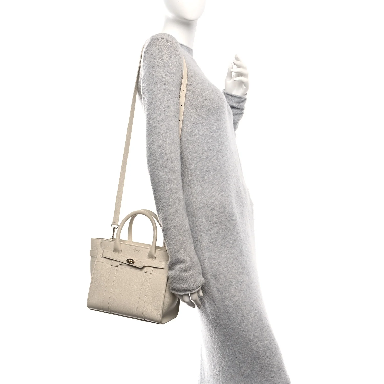 Small Classic Grain Mini Zipped Bayswater Chalk - Image 2