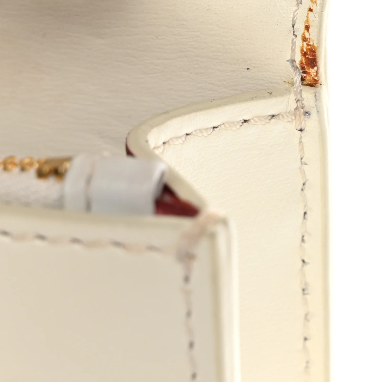 Calfskin Jitney 0.5 Cash Inside Crossbody Bag White - Image 13