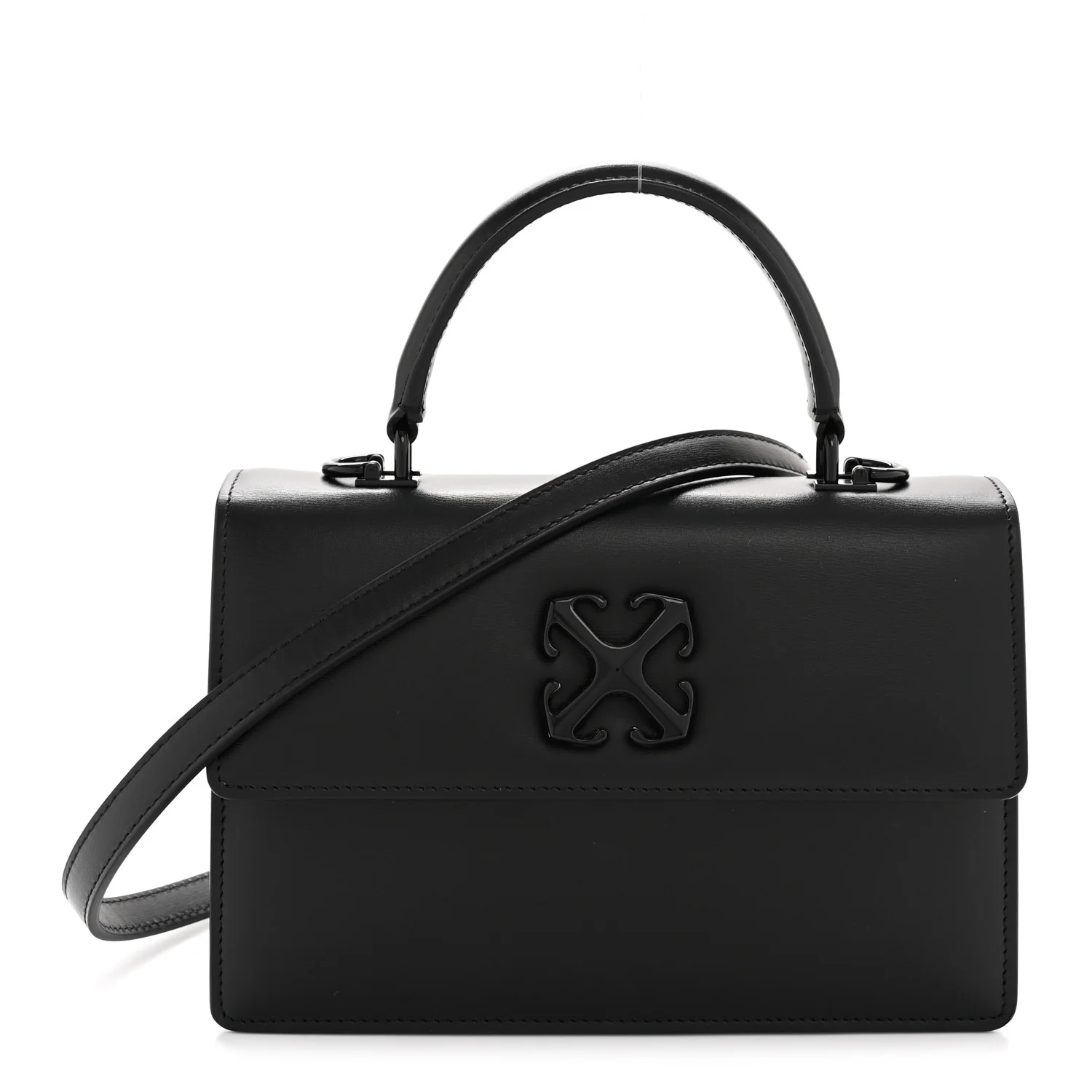 Calfskin Jitney 1.4 Top Handle Bag Black