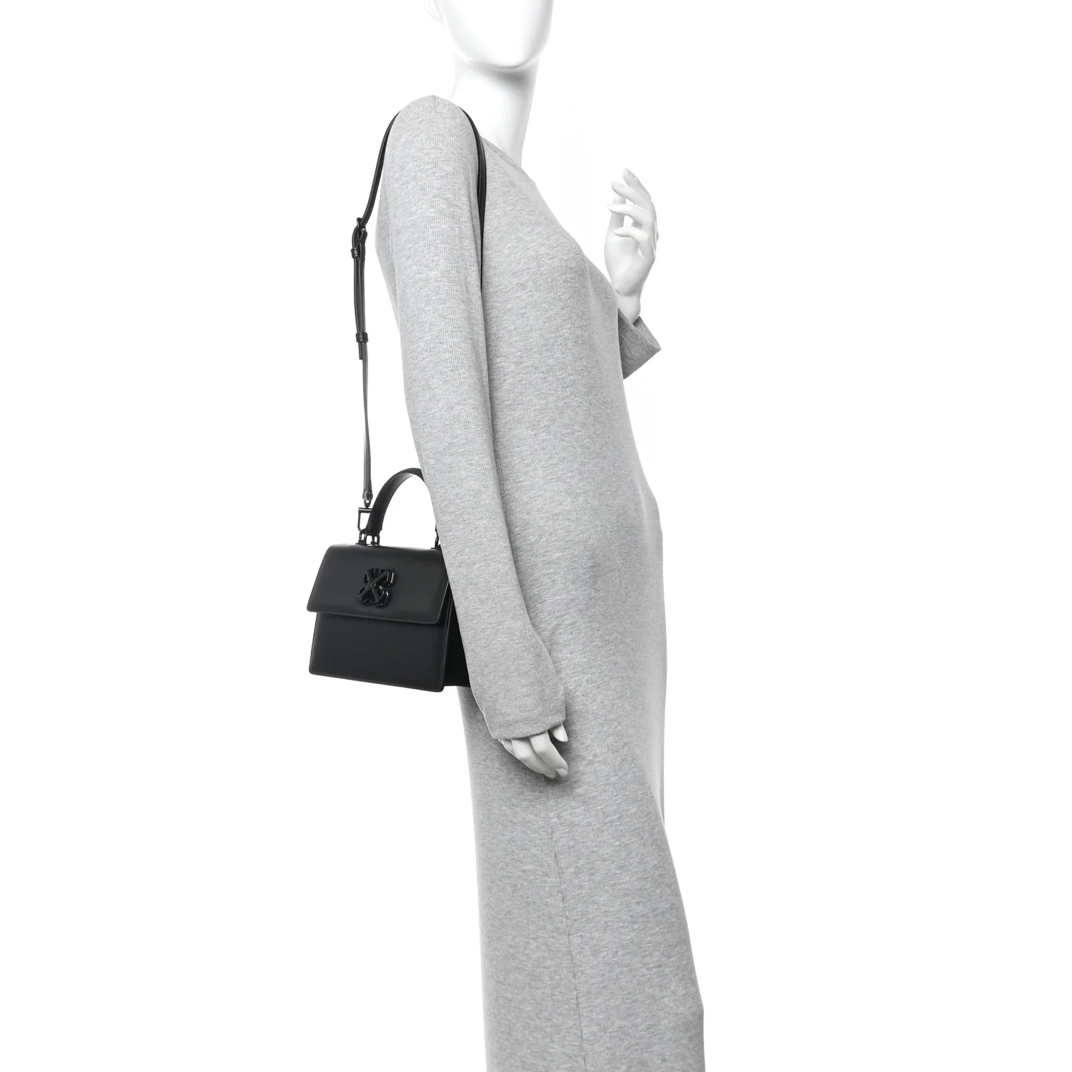 Calfskin Jitney 1.4 Top Handle Bag Black - Image 2