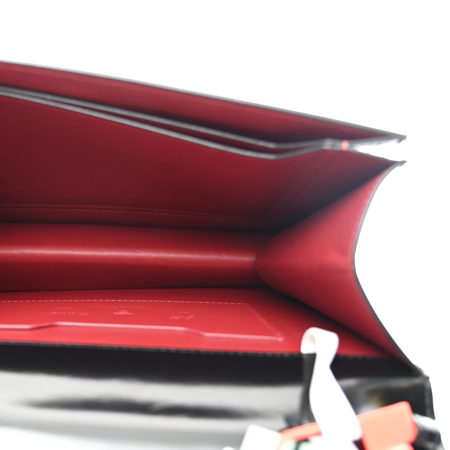 Calfskin Jitney 2.8 Not For Sale Top Handle Bag Black White - Image 7