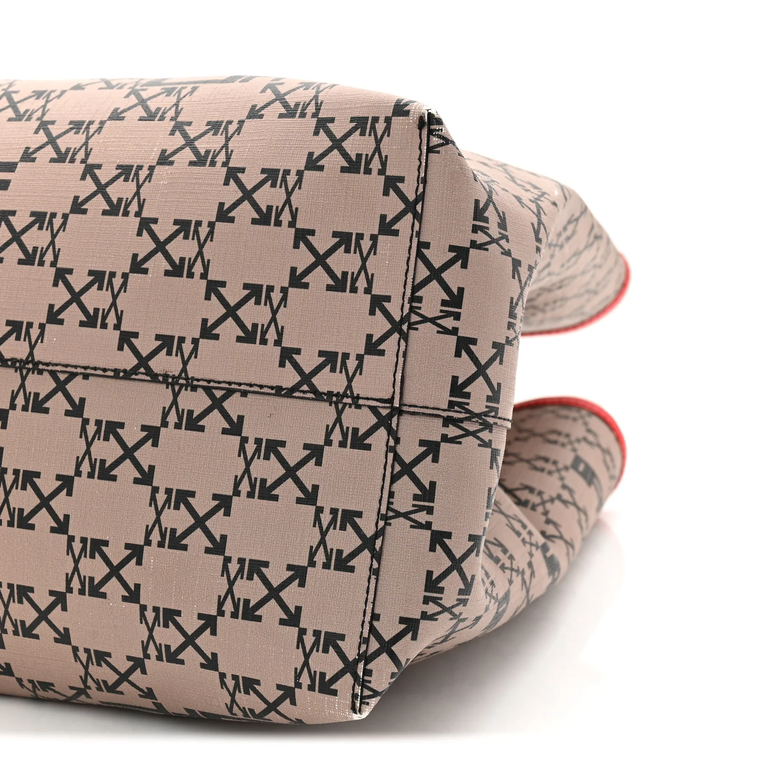 Coated Canvas Arrow Print Day Off Tote Bag Beige - Image 17