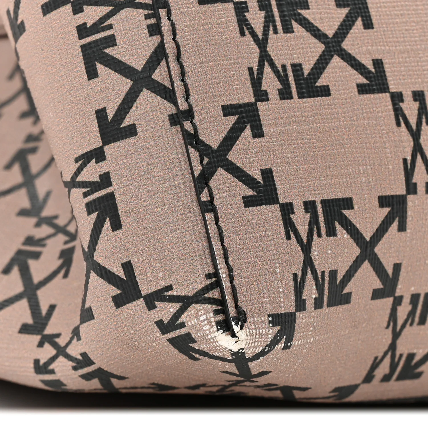 Coated Canvas Arrow Print Day Off Tote Bag Beige - Image 18