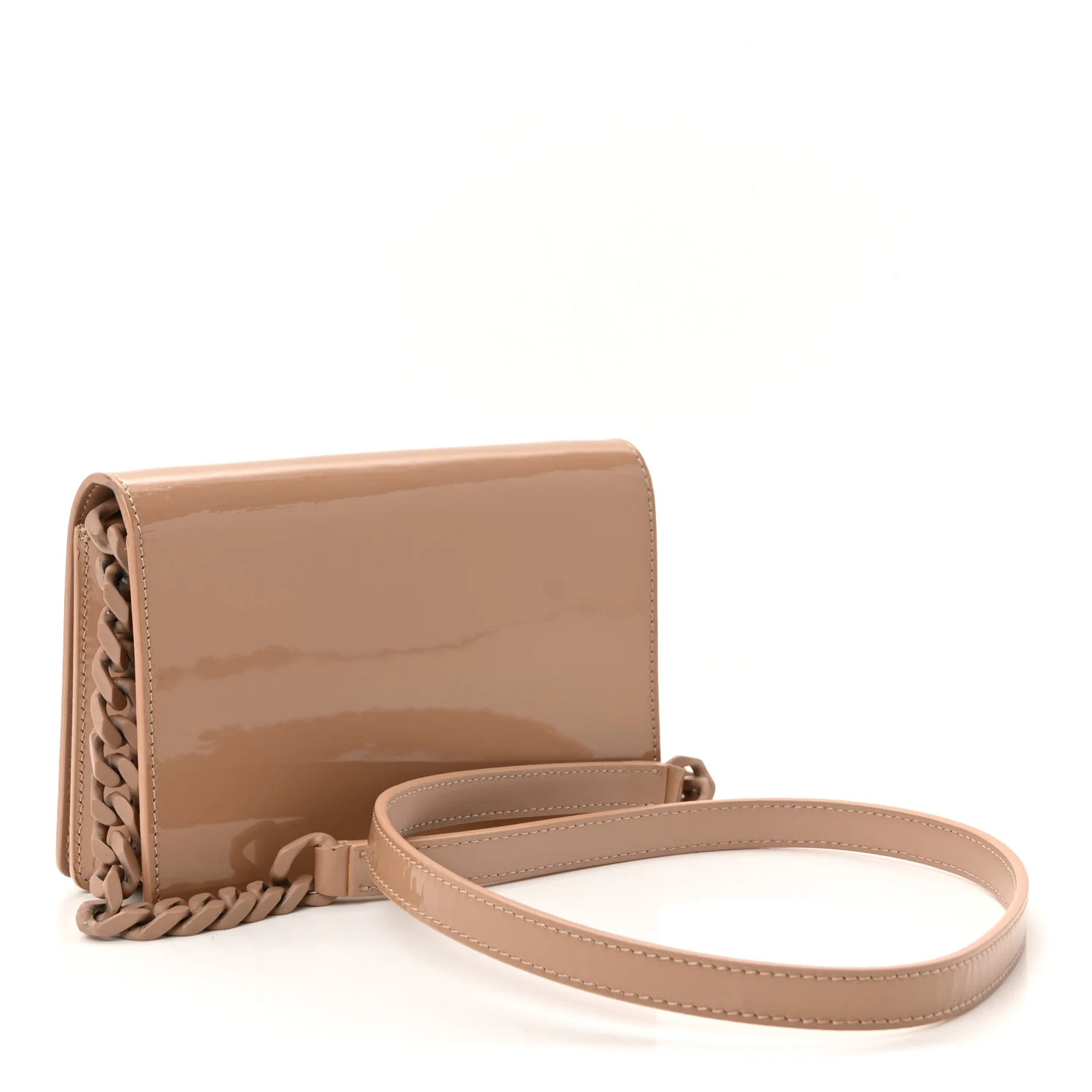 OFF WHITE Patent Jitney 0.5 Crossbody Bag Nude - Image 3