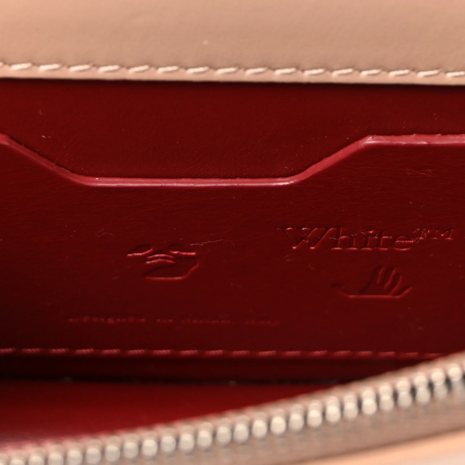 OFF WHITE Patent Jitney 0.5 Crossbody Bag Nude - Image 6