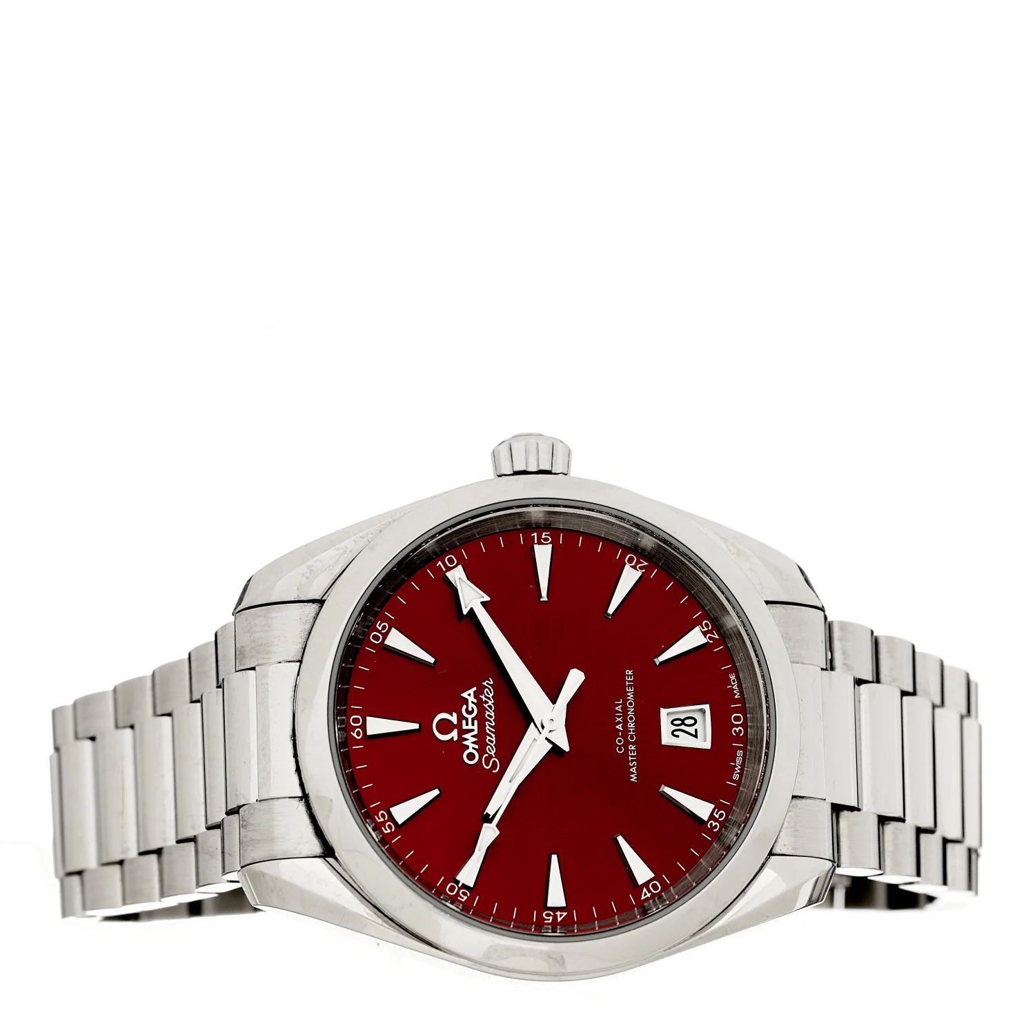 Stainless Steel 38mm Seamaster Aqua Terra Master Co-Axial Chronometer Automatic Watch Red 220.10.38.20.13.003 - Image 2