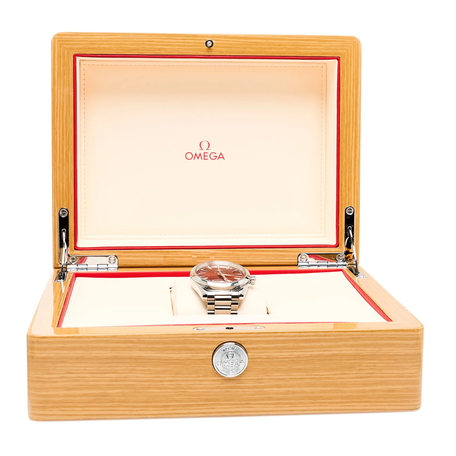 Stainless Steel 38mm Seamaster Aqua Terra Master Co-Axial Chronometer Automatic Watch Red 220.10.38.20.13.003 - Image 5
