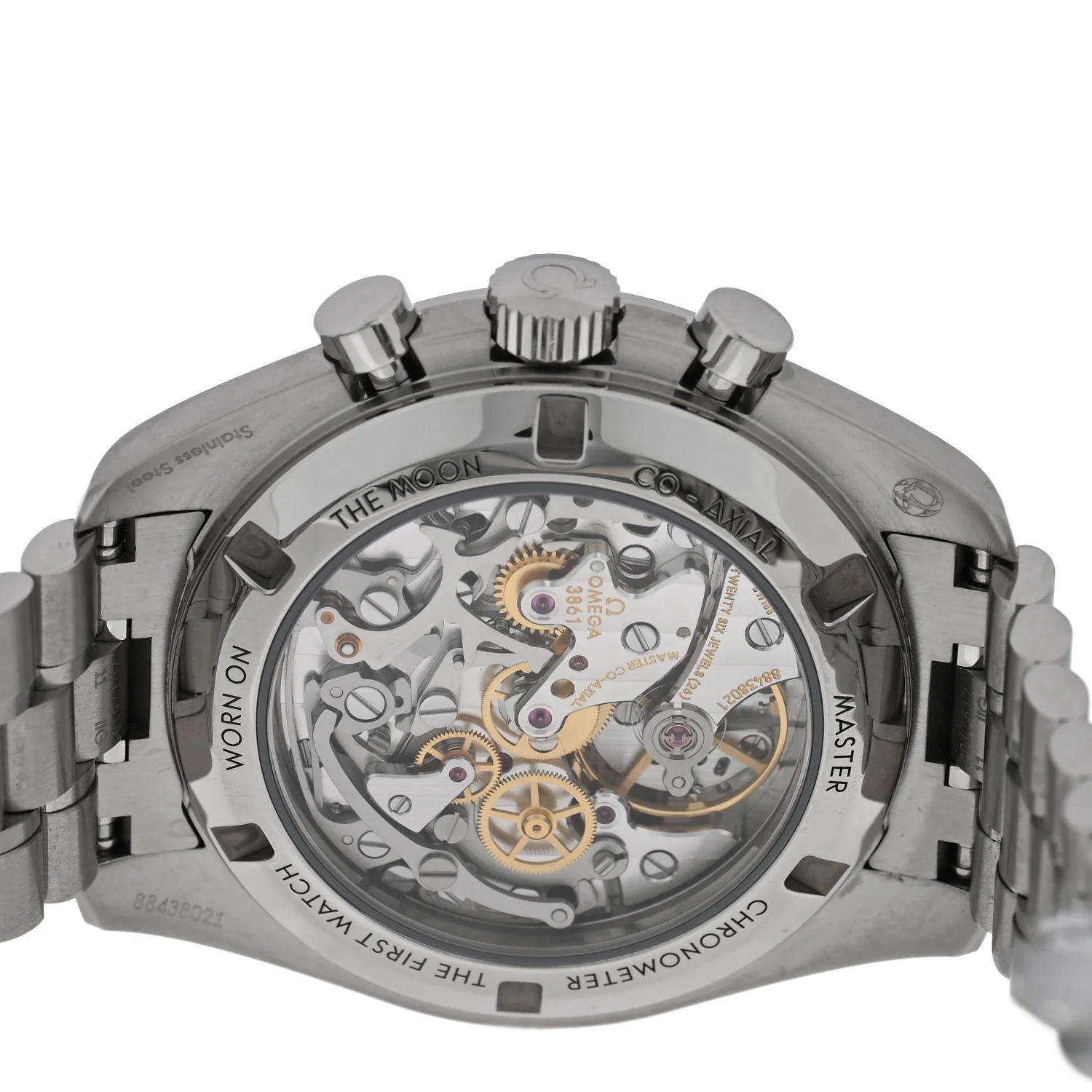 Stainless Steel 42mm Speedmaster Moonwatch Professional Chronograph Manual Winding Watch White 310.30.42.50.04.001 - Image 4