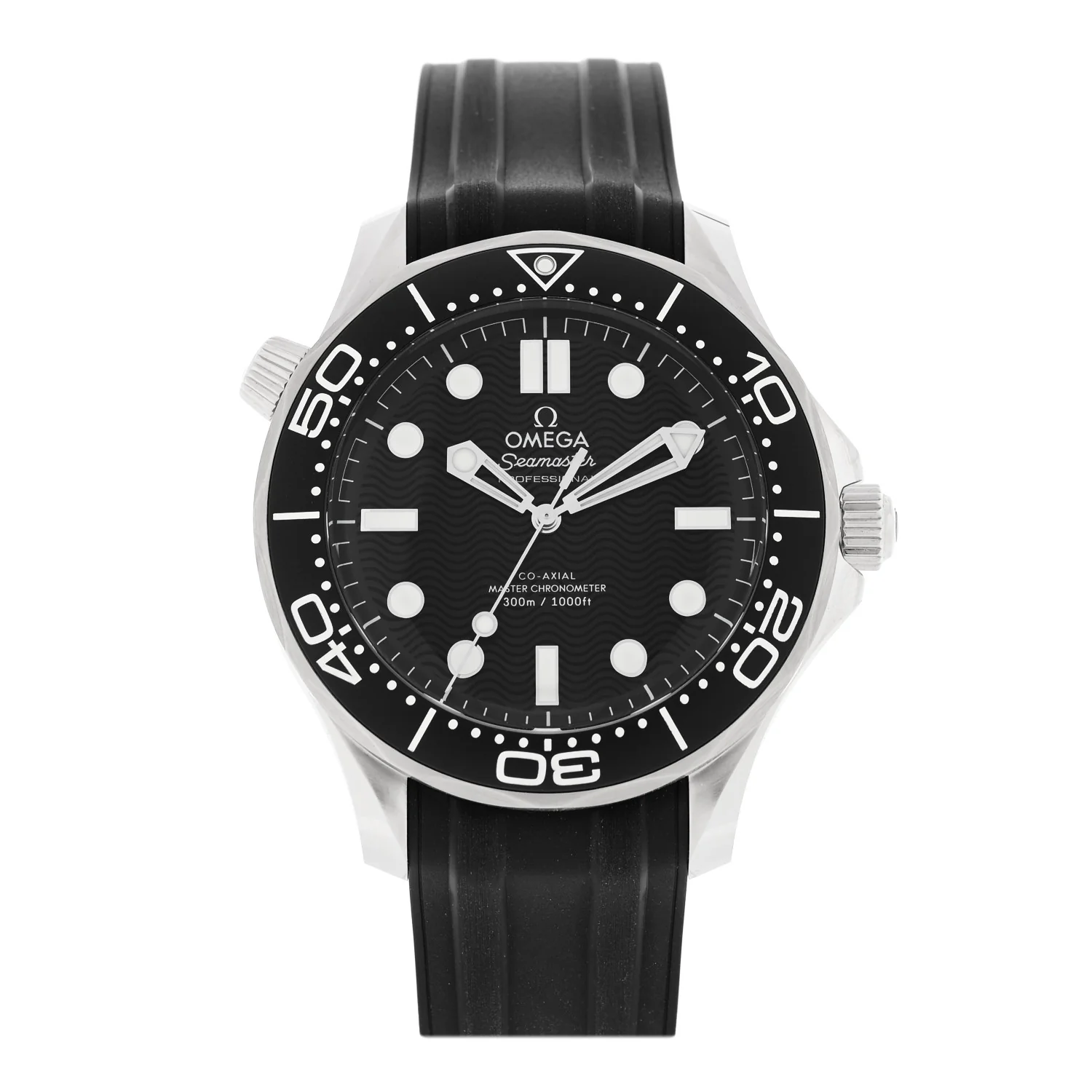 Stainless Steel Rubber 42mm Seamaster Diver 300M Co-Axial Master Chronometer Automatic Watch Black 210.32.42.20.01.003