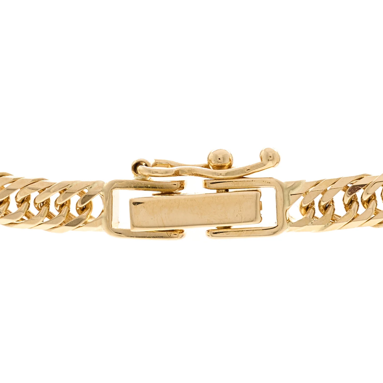 18K Yellow Gold Curb Chain Necklace 15.75 - Image 5