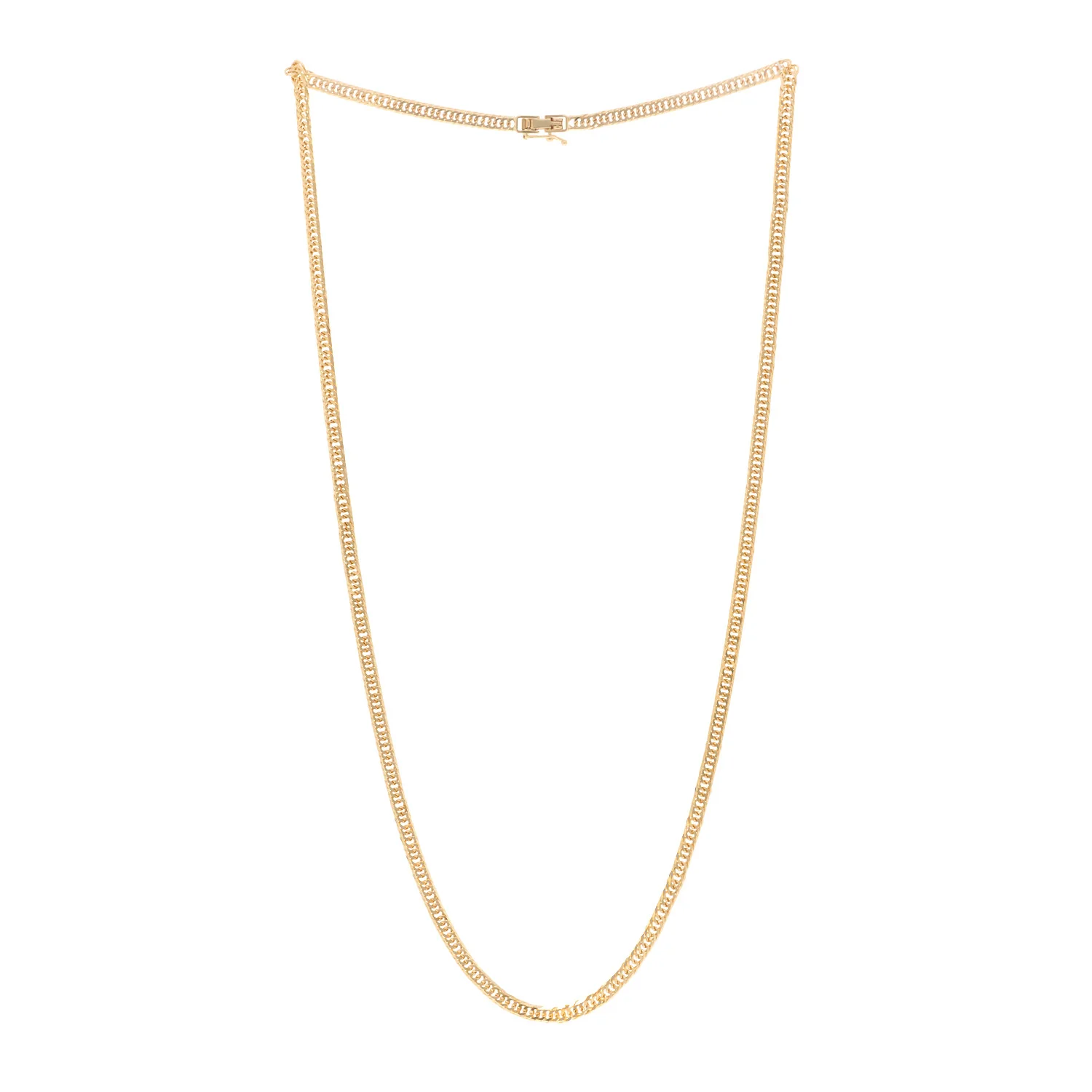 18K Yellow Gold Curb Chain Necklace 19.75" - Image 3