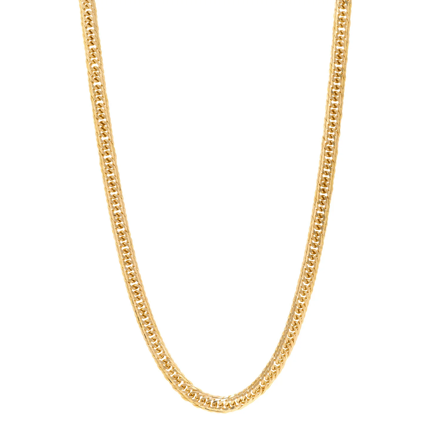 18K Yellow Gold Curb Chain Necklace 19.75