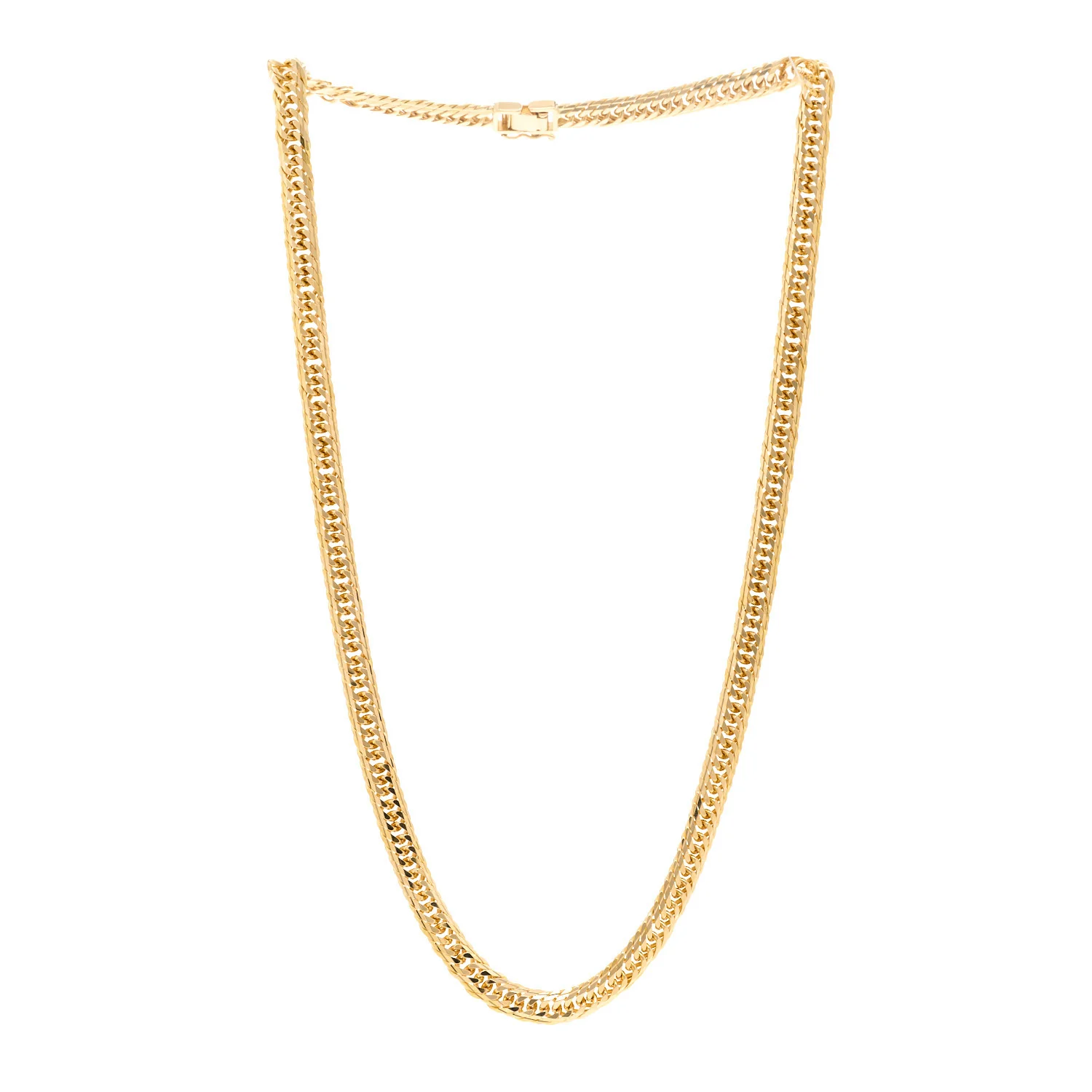 18K Yellow Gold Curb Chain Necklace 19.75 - Image 3