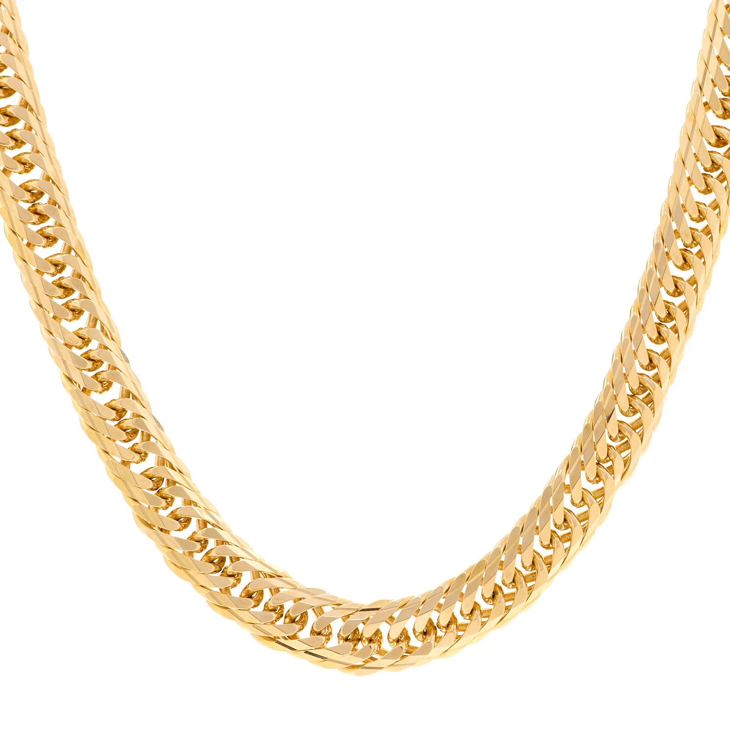 18K Yellow Gold Curb Chain Necklace 19.75 - Image 4