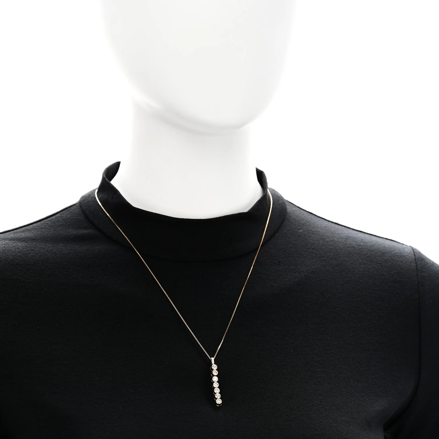 18K Yellow Gold Diamond 1.00ctw Magnetic Pendant Necklace - Image 2