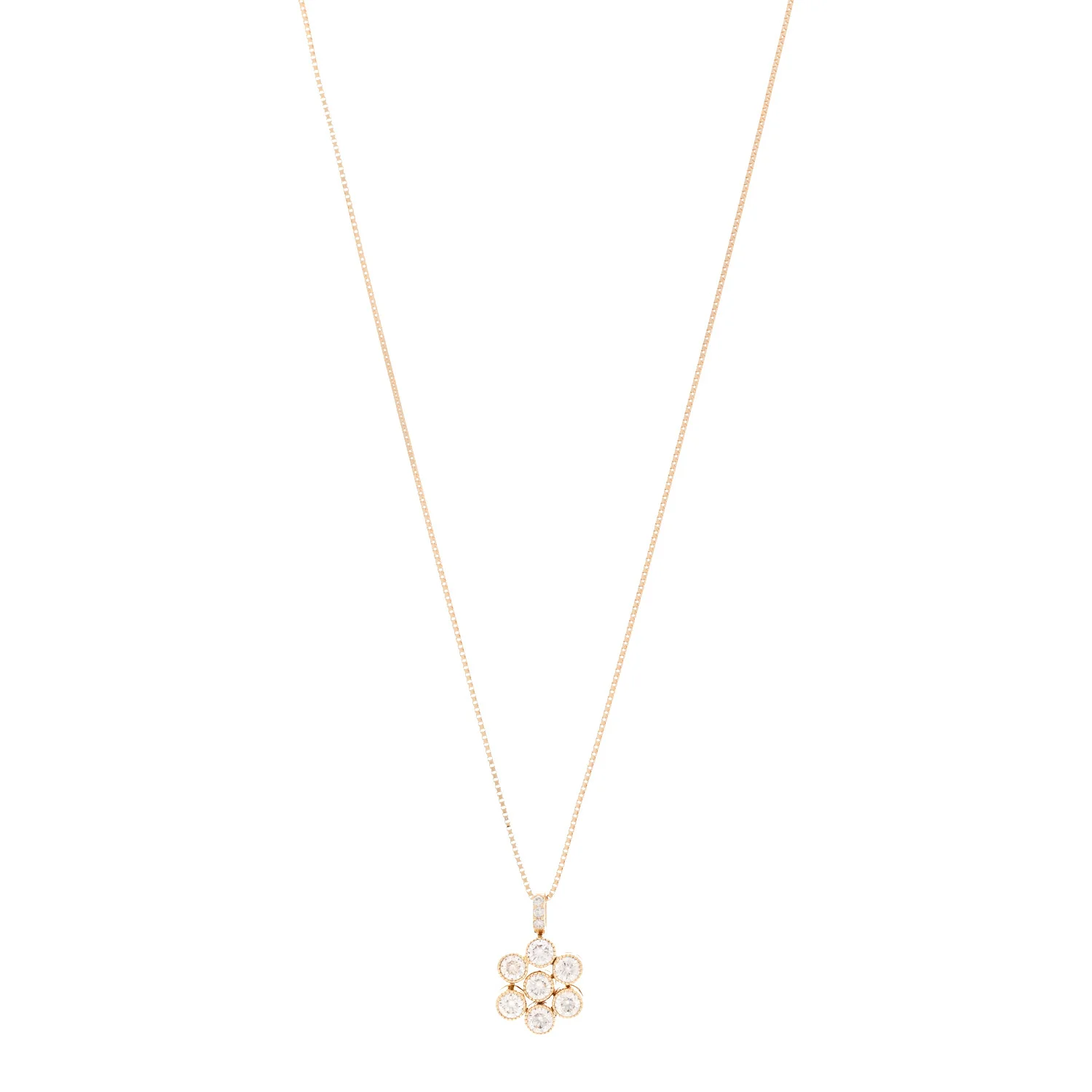 18K Yellow Gold Diamond 1.00ctw Magnetic Pendant Necklace - Image 6