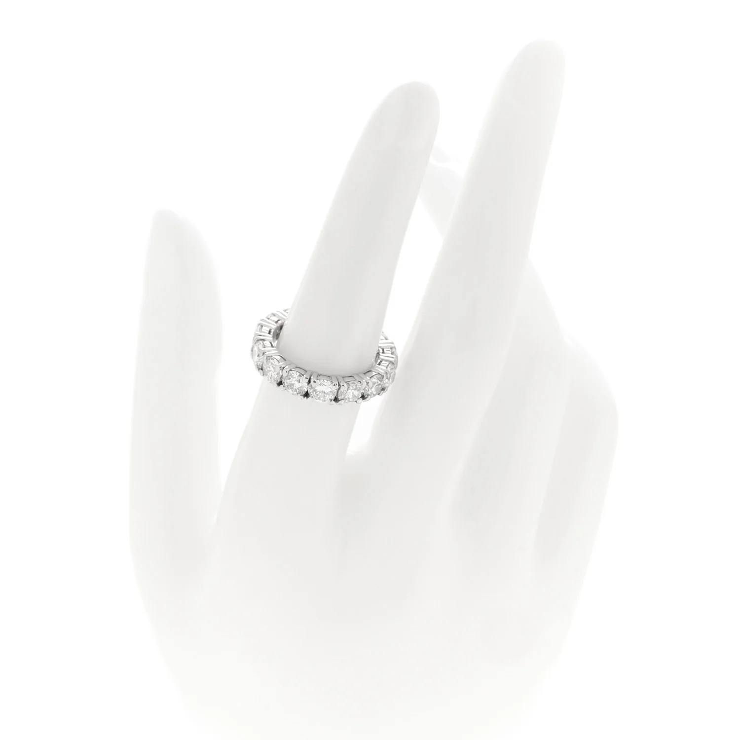 Platinum Diamond 4.915ctw Full Eternity Band Ring 54 6.75 - Image 2
