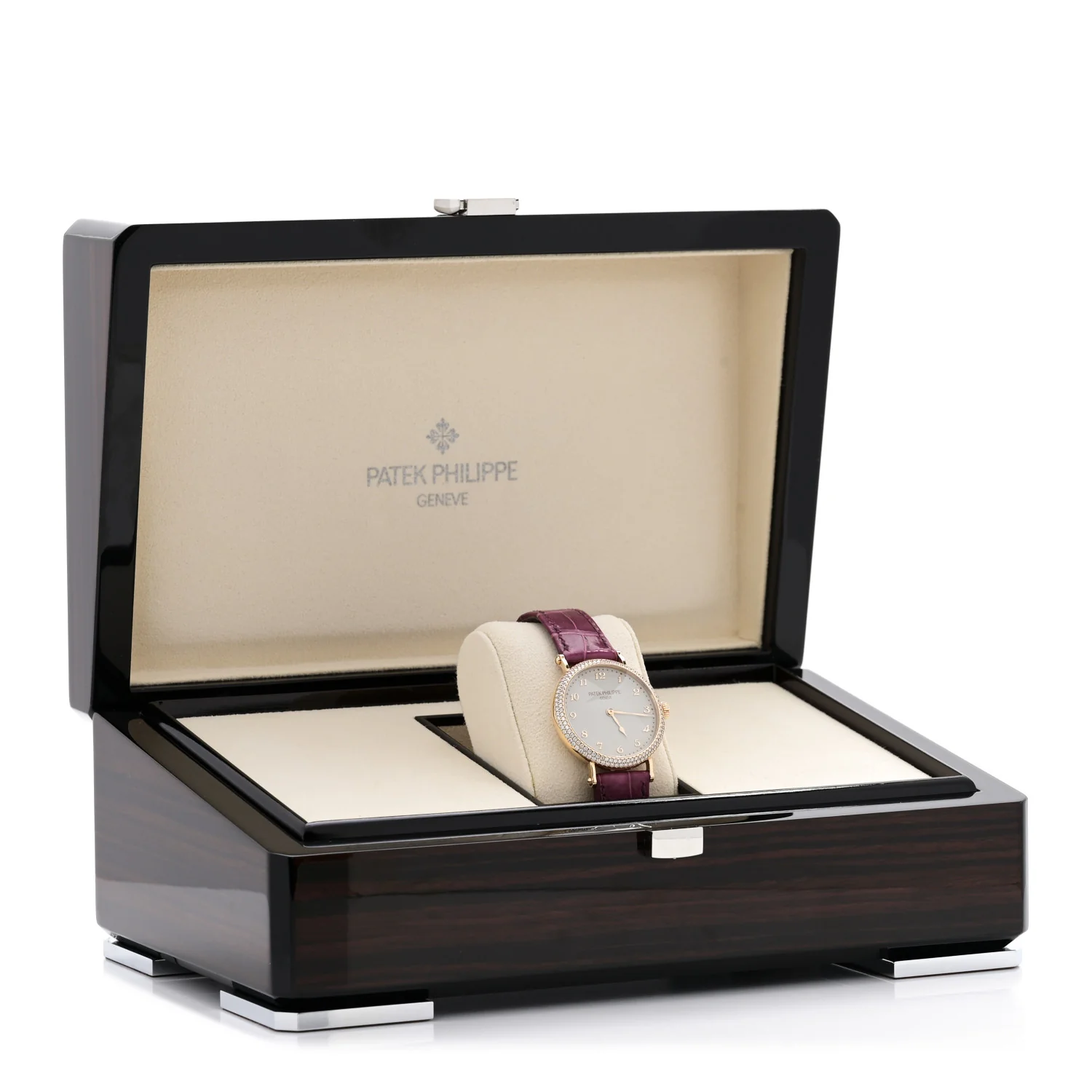 18K Rose Gold Alligator Diamond 34.6mm Calatrava Automatic Watch 7200/200R-001 - Image 5