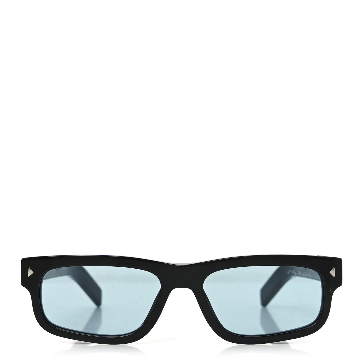 Acetate Rectangular Sunglasses SPR B11 Black - Image 2