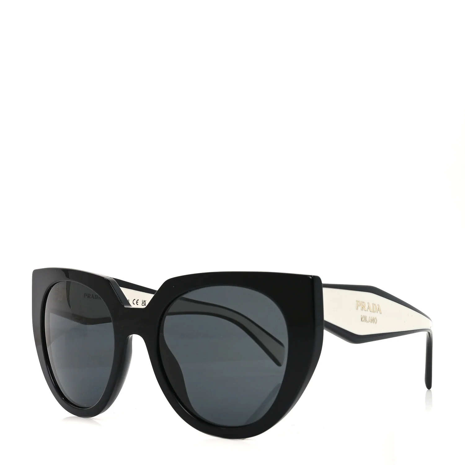 Acetate Square Sunglasses SPR 14W Black White