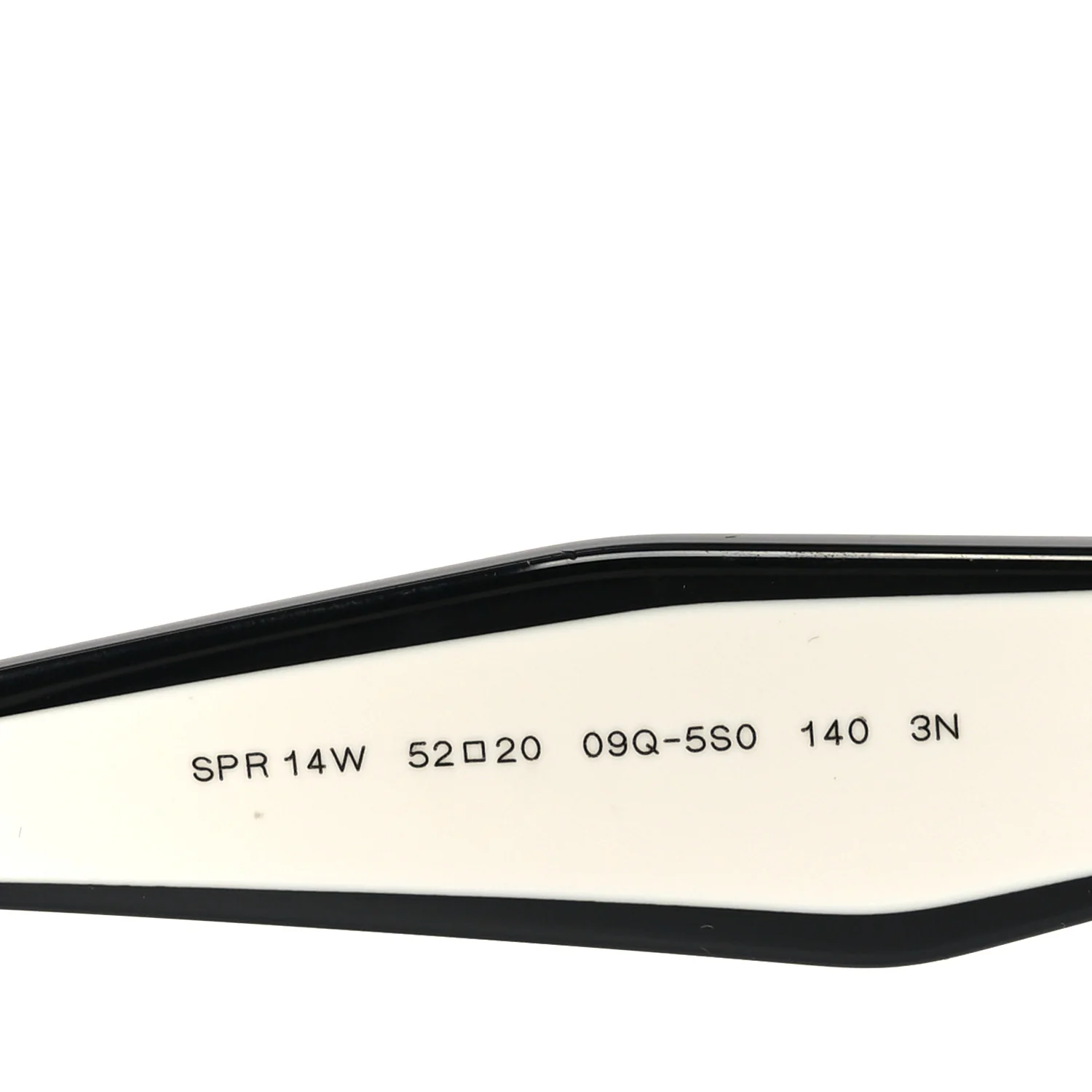 Acetate Square Sunglasses SPR 14W Black White - Image 6