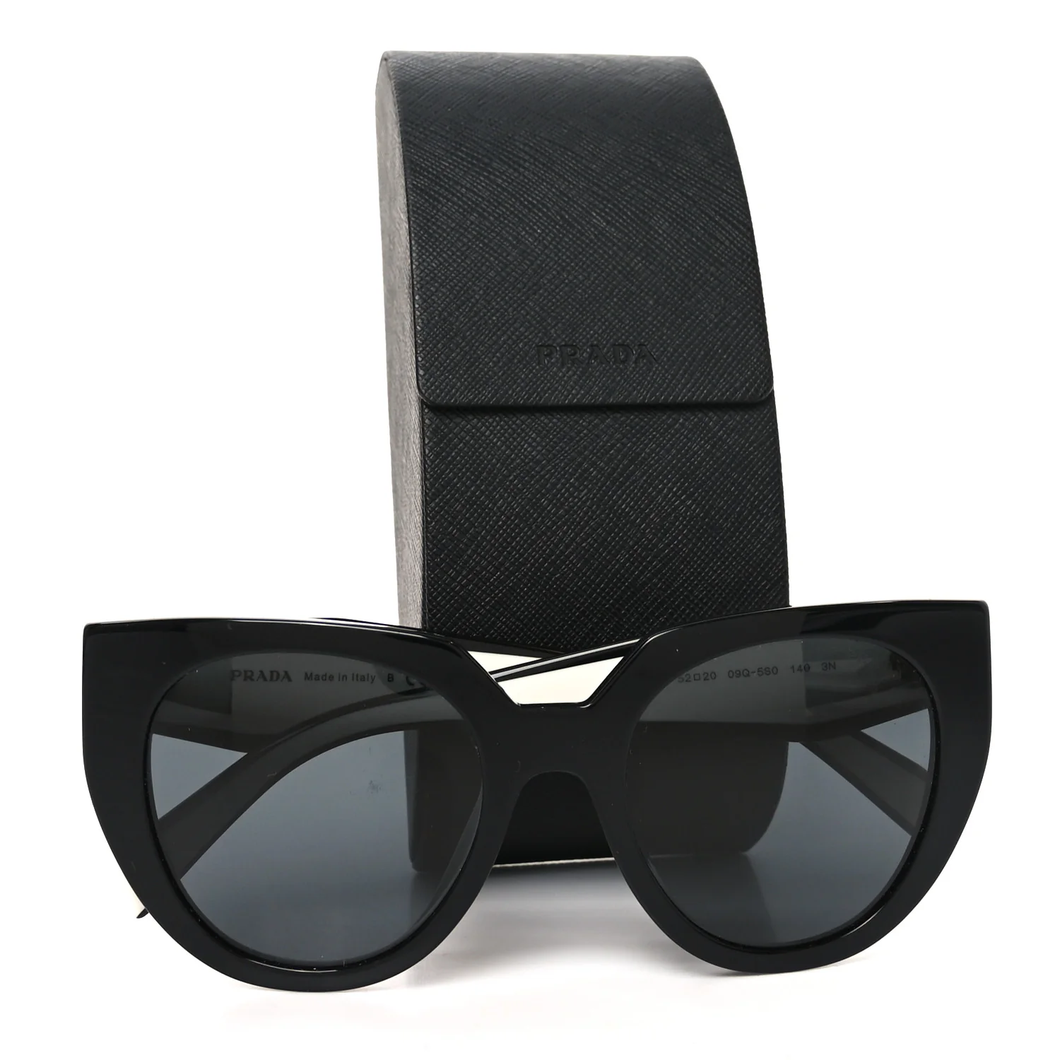 Acetate Square Sunglasses SPR 14W Black White - Image 7