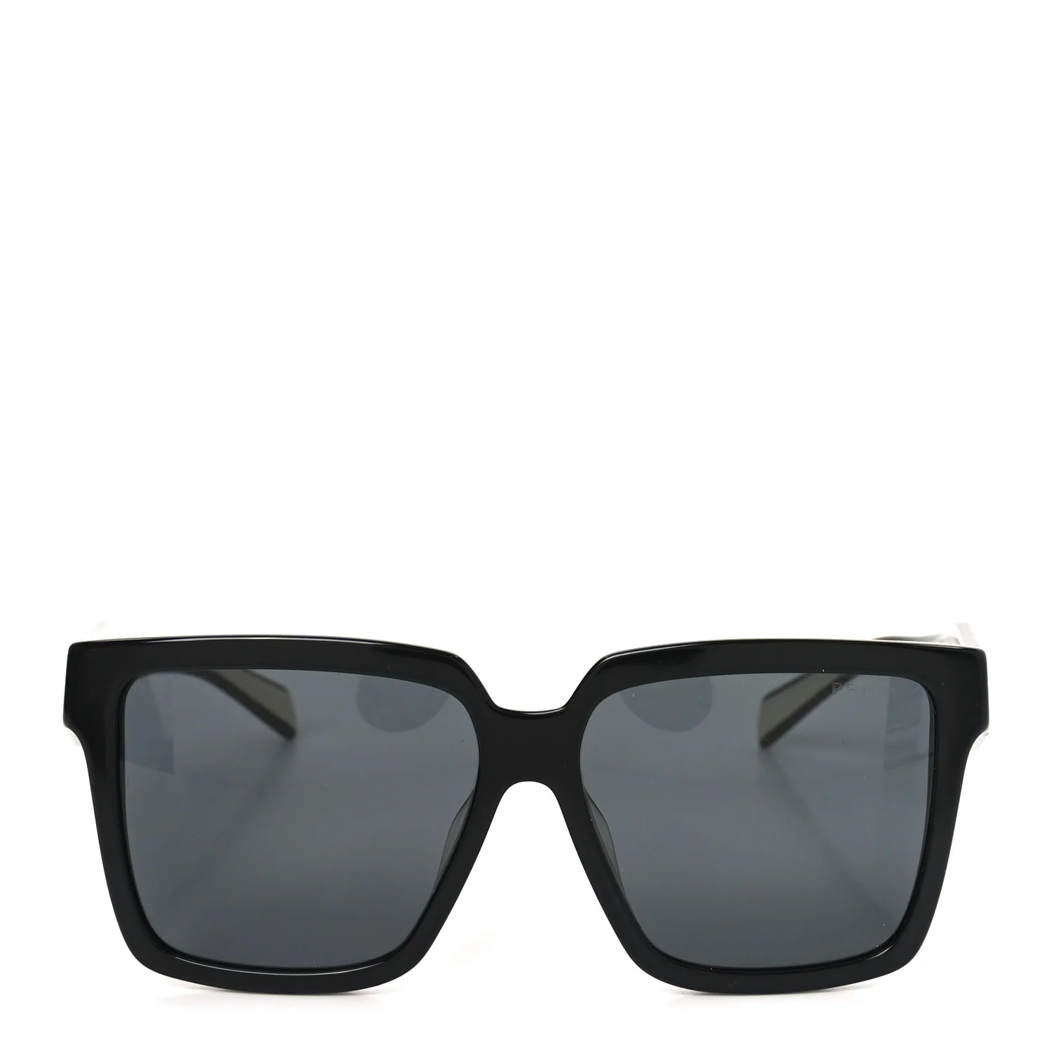 Acetate Square Sunglasses SPR 24Z Black White - Image 2