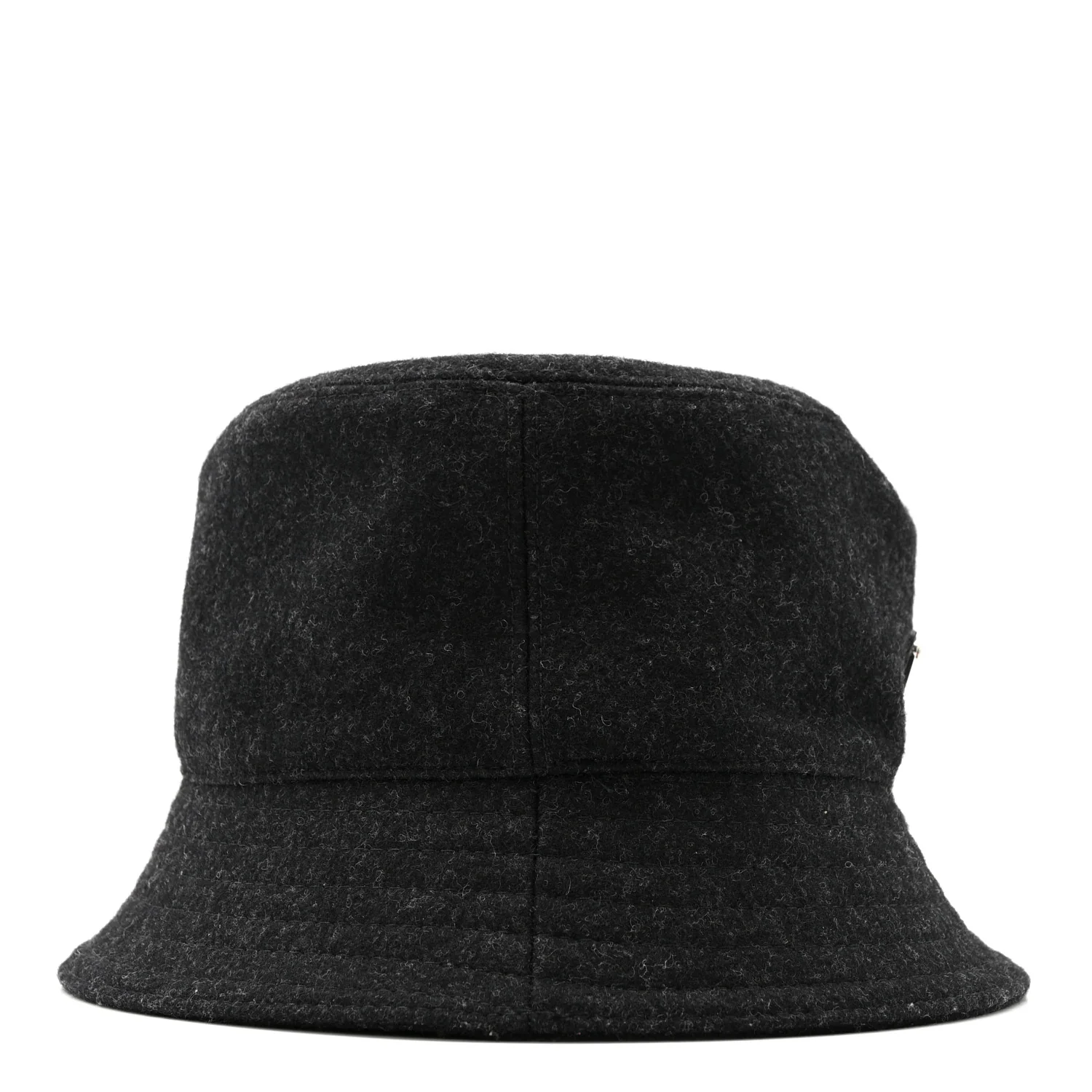 Authentic Loden Wool Metal Triangle Logo Bucket Hat L Anthracite - Image 5