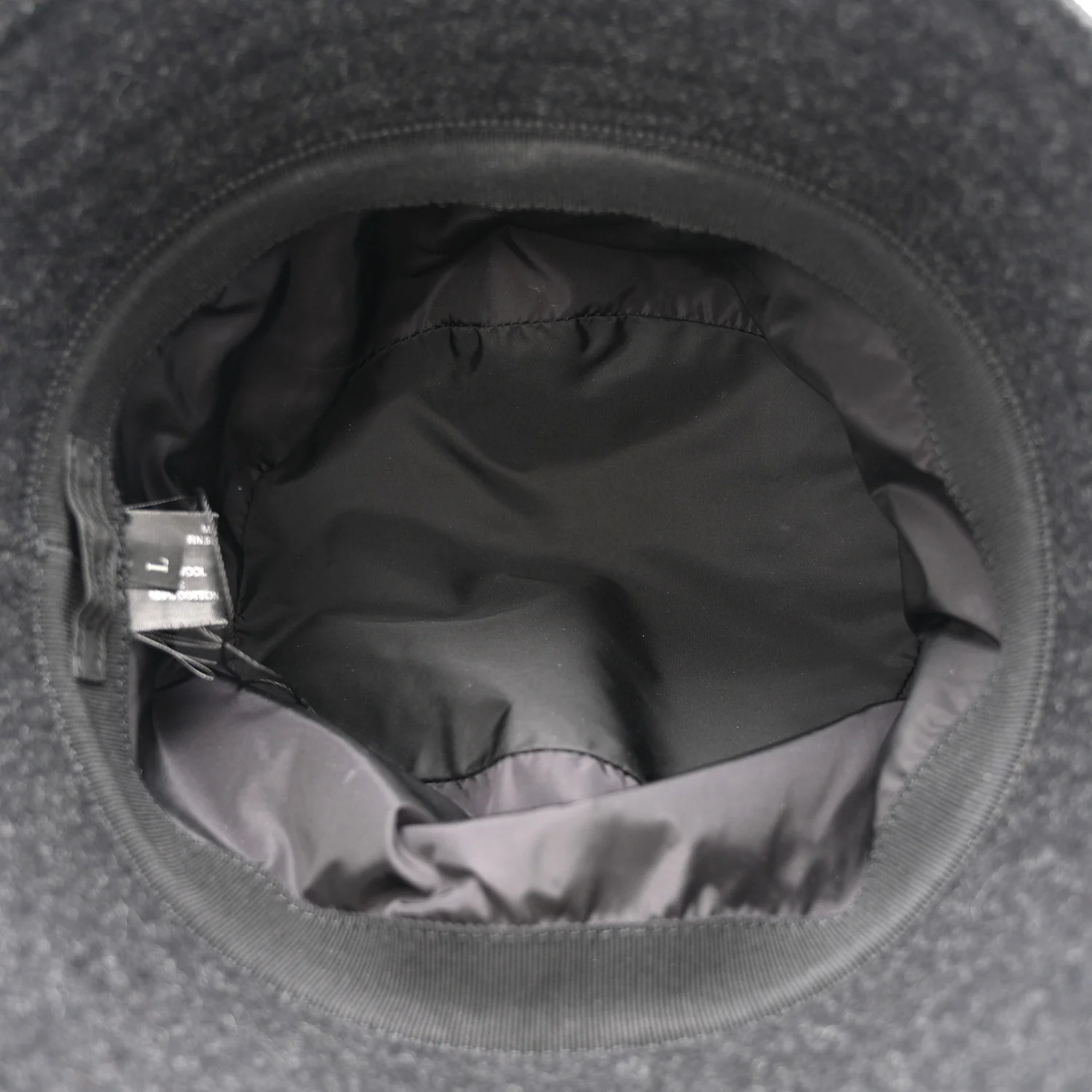 Authentic Loden Wool Metal Triangle Logo Bucket Hat L Anthracite - Image 7