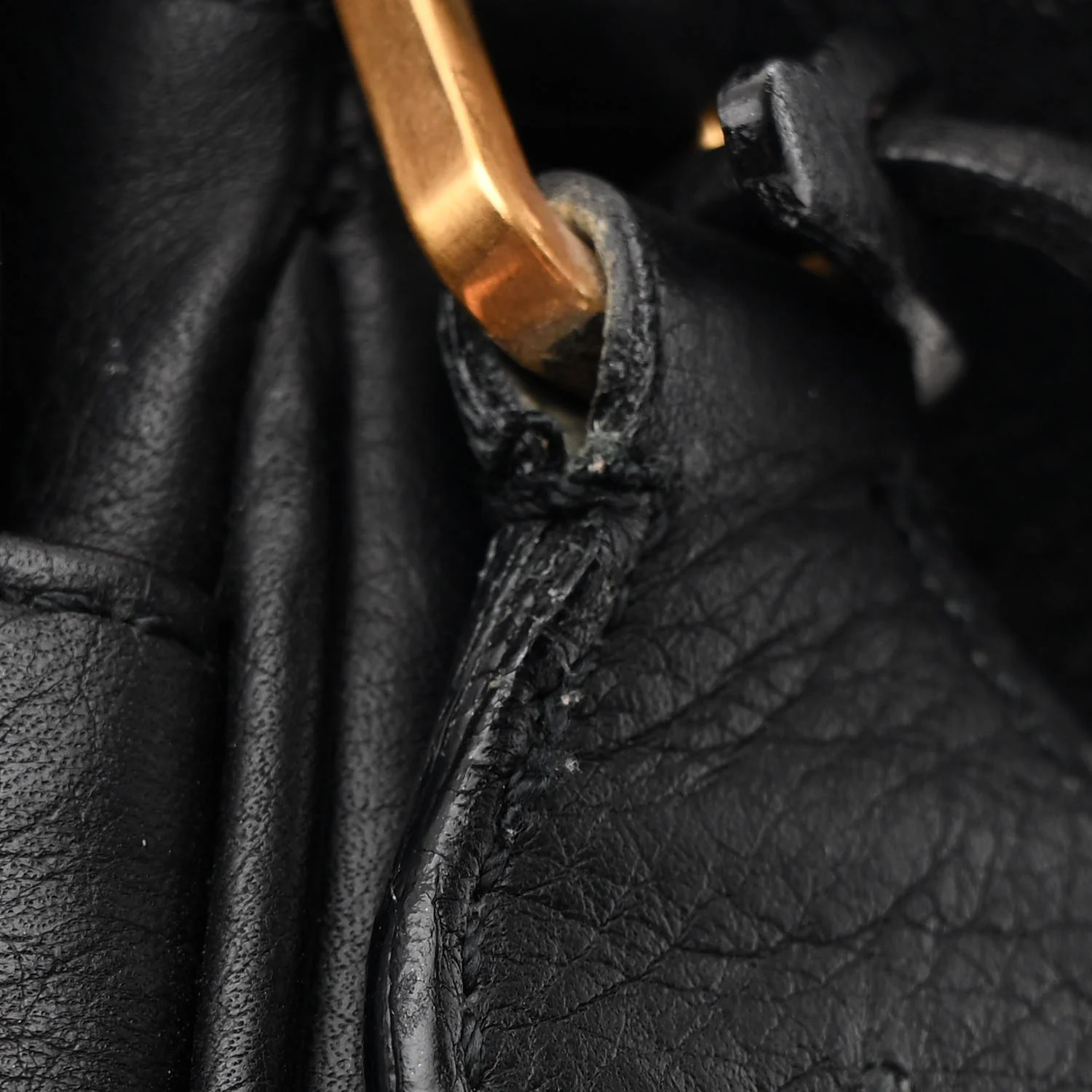 Calfskin Chain Strap Shoulder Bag Black - Image 12