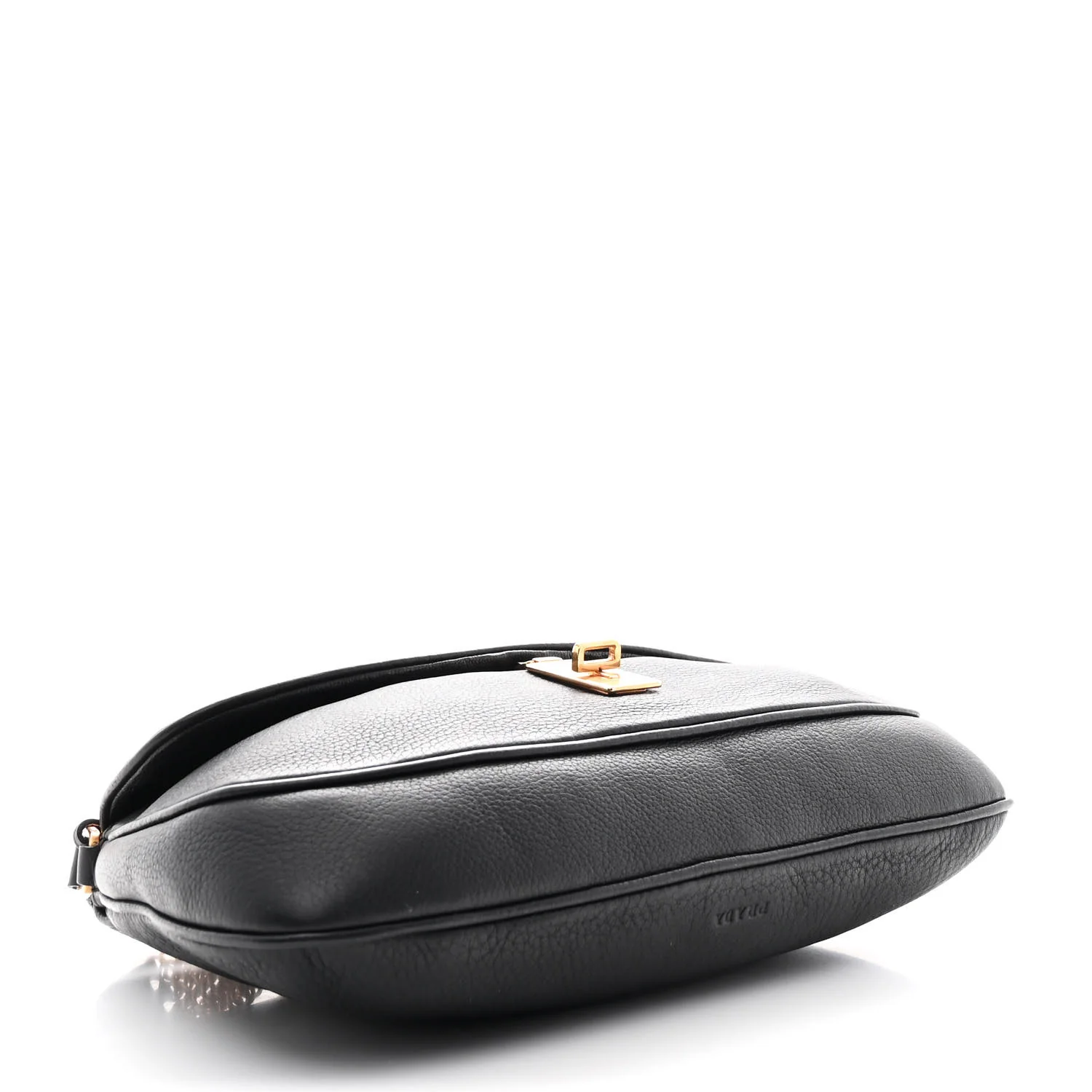 Calfskin Chain Strap Shoulder Bag Black - Image 4