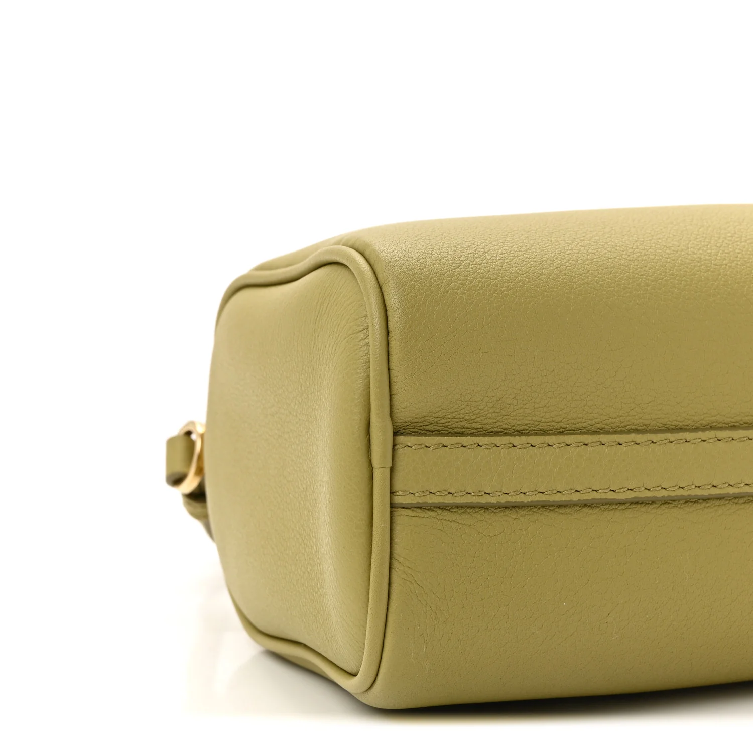 Calfskin Triangle Pouch Shoulder Bag Pistachio Green - Image 8